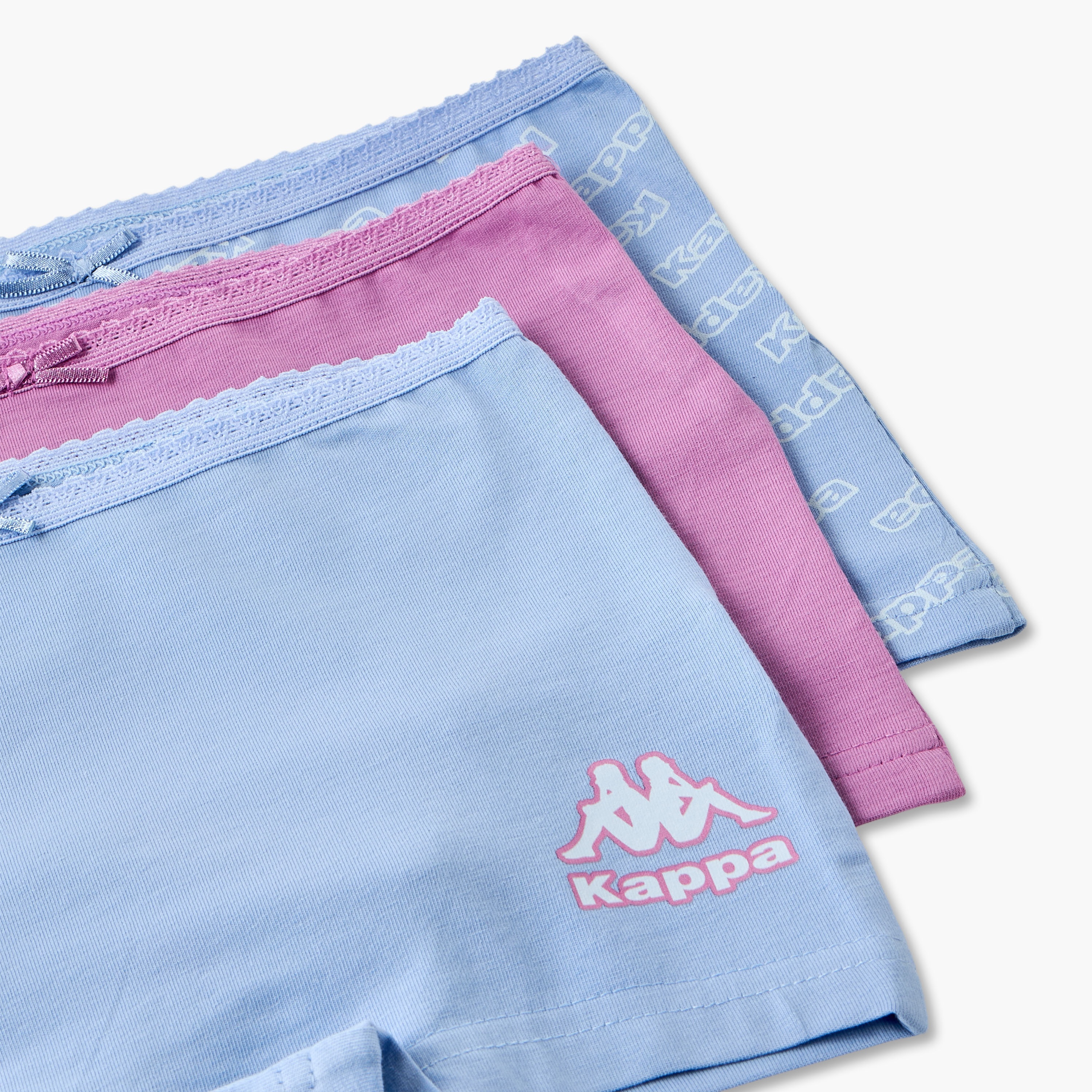 Pack of 3 Kappa Cotton Boyshort Briefs with Logo Print-girls-clothing-innerwear-panties-image-6