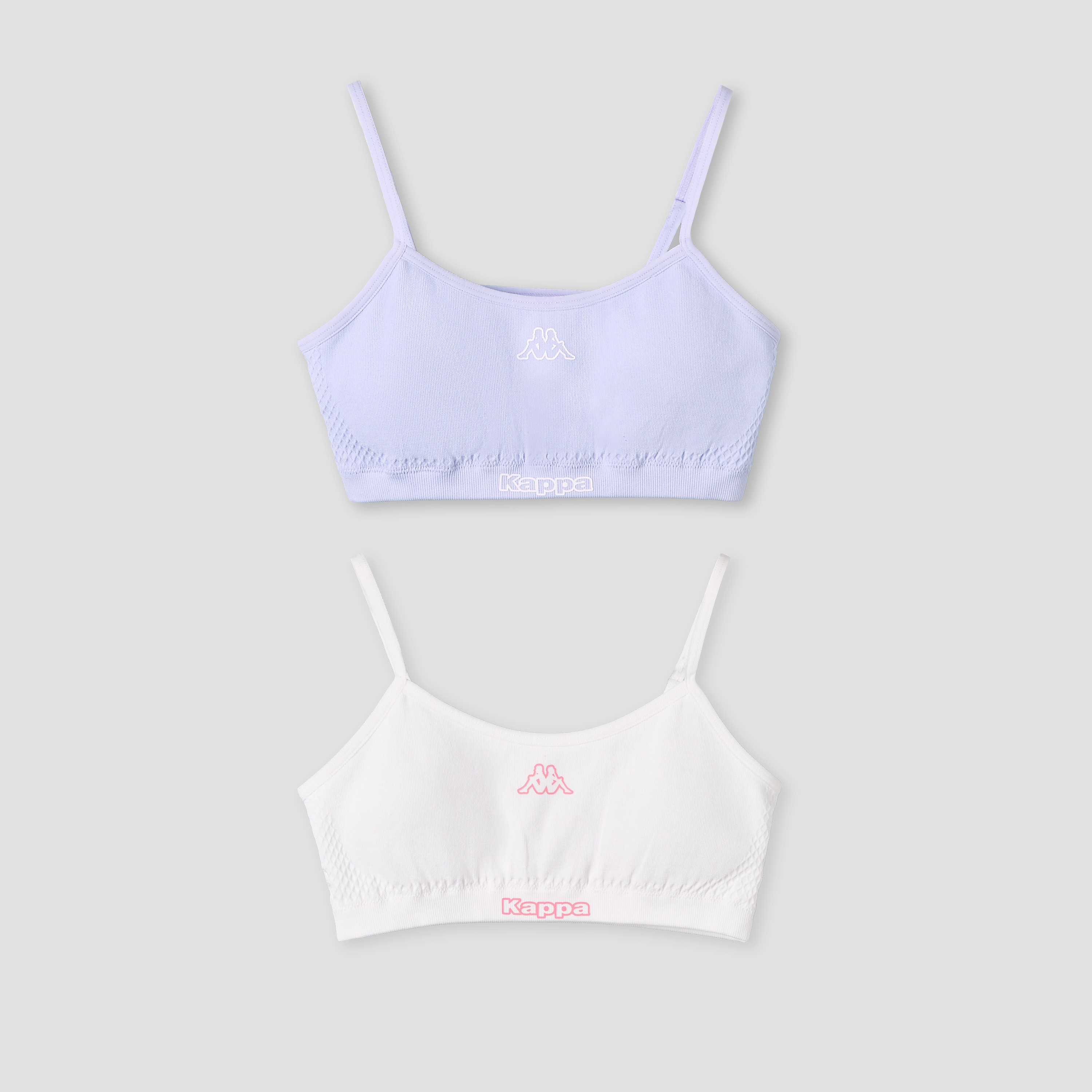 Pack of 2 Kappa Cotton Trainer Bra with Adjustable Straps-sports-girls-clothing-sportsbra-image-1