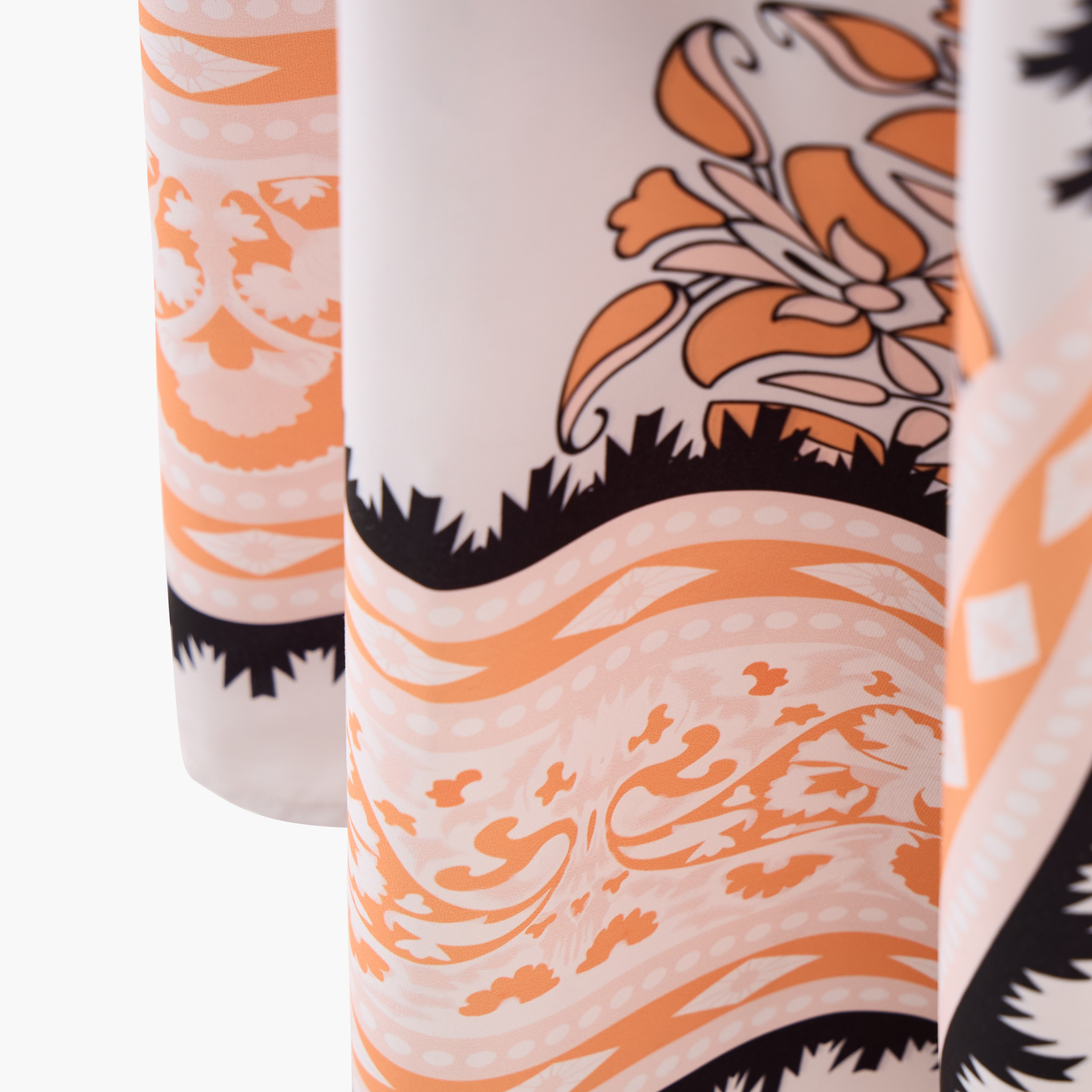 FYOR All-Over Print Dress with Tie-Ups and Long Sleeves-women-clothing-dresses-image-5