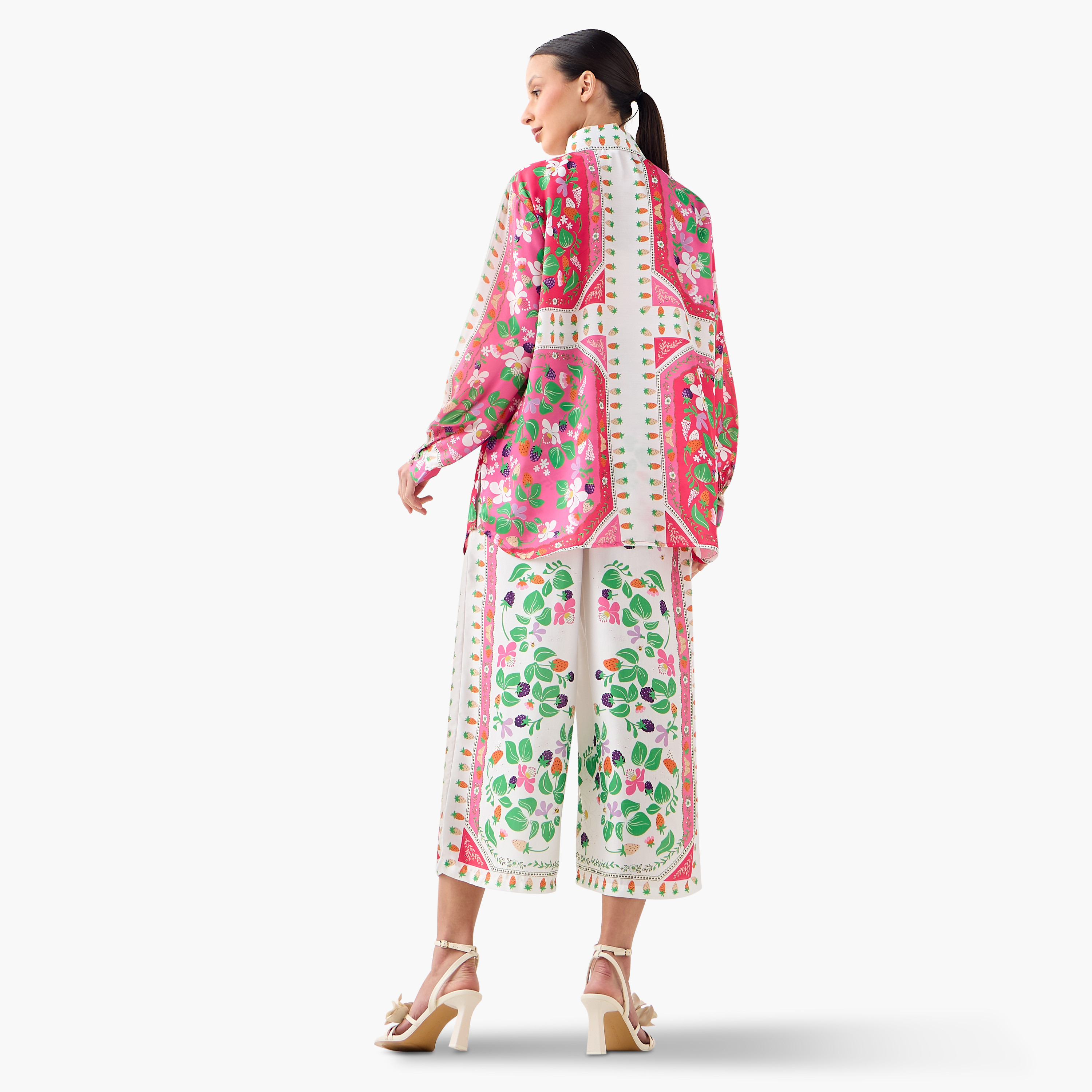 FYOR All-Over Print Shirt and Culottes Set-women-clothing-coordsets-image-2