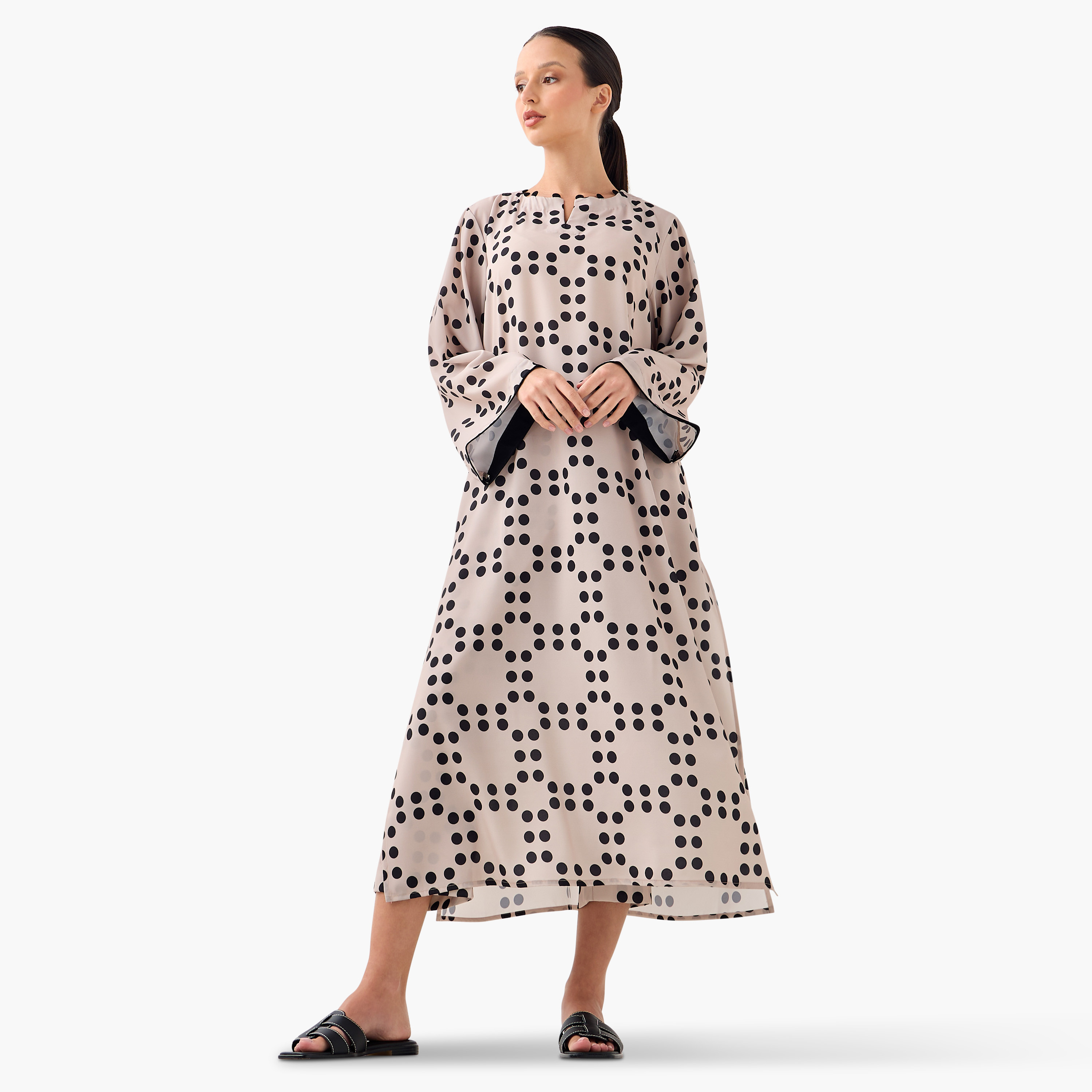 طقم بنطلون وتونيك طويل بطبعات من فيور-women-clothing-coordsets-image-1
