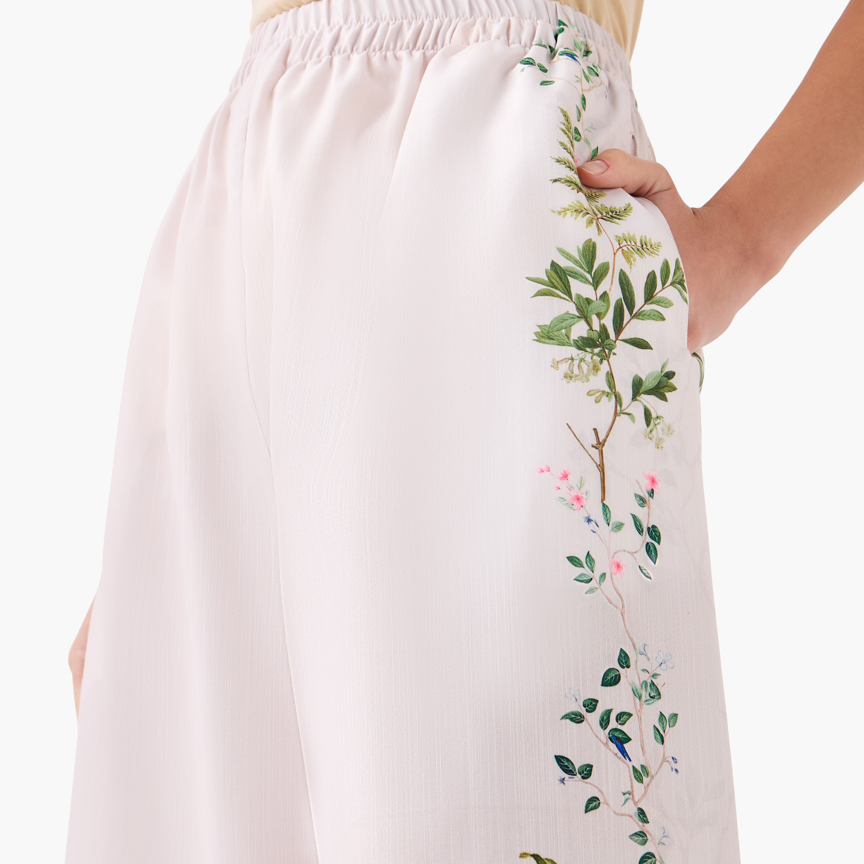 FYOR All-Over Print Split Neck Top and Culottes Set-women-clothing-coordsets-image-6