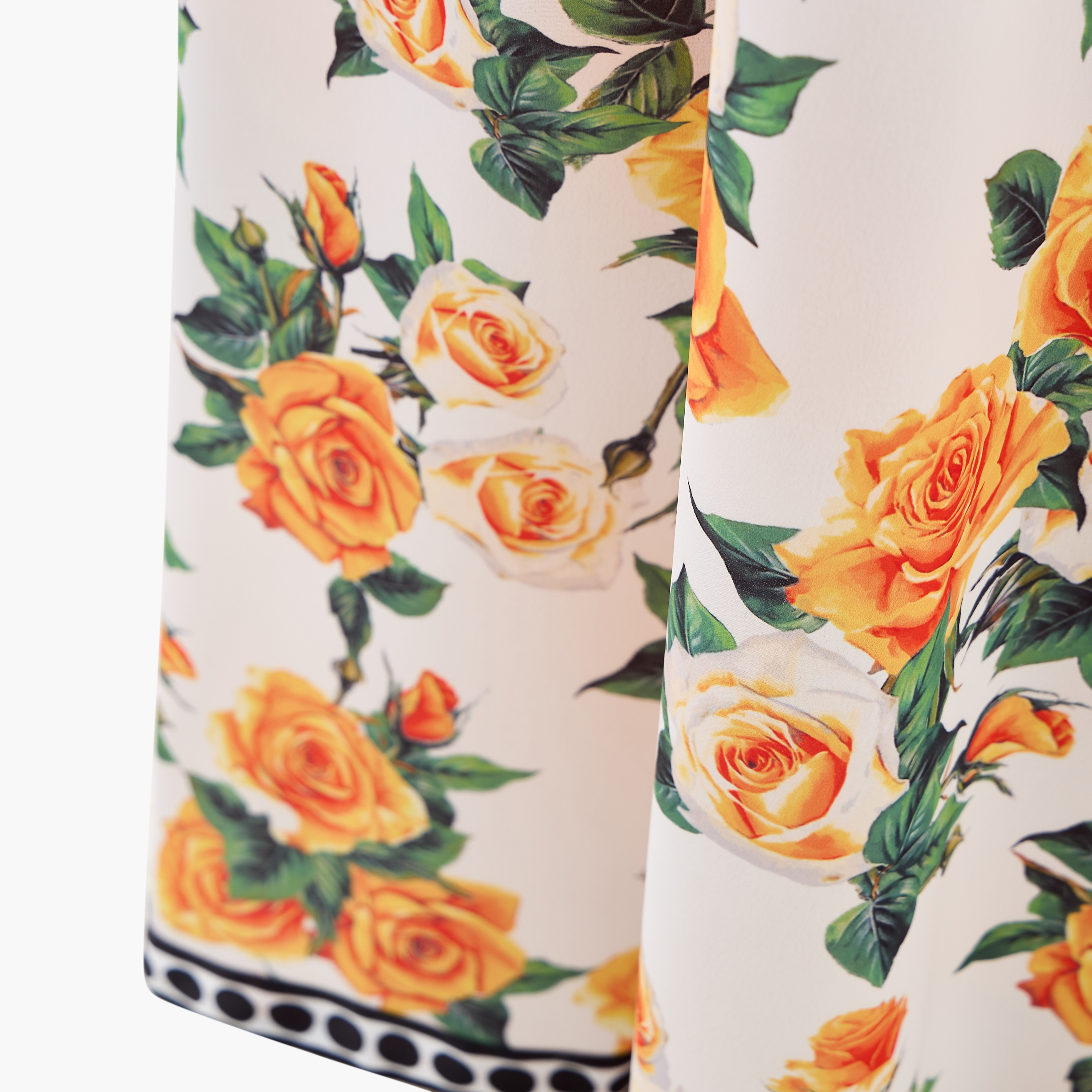 FYOR All-Over Floral Print Split Neck Dress with Long Sleeves and Slit-women-clothing-dresses-image-5
