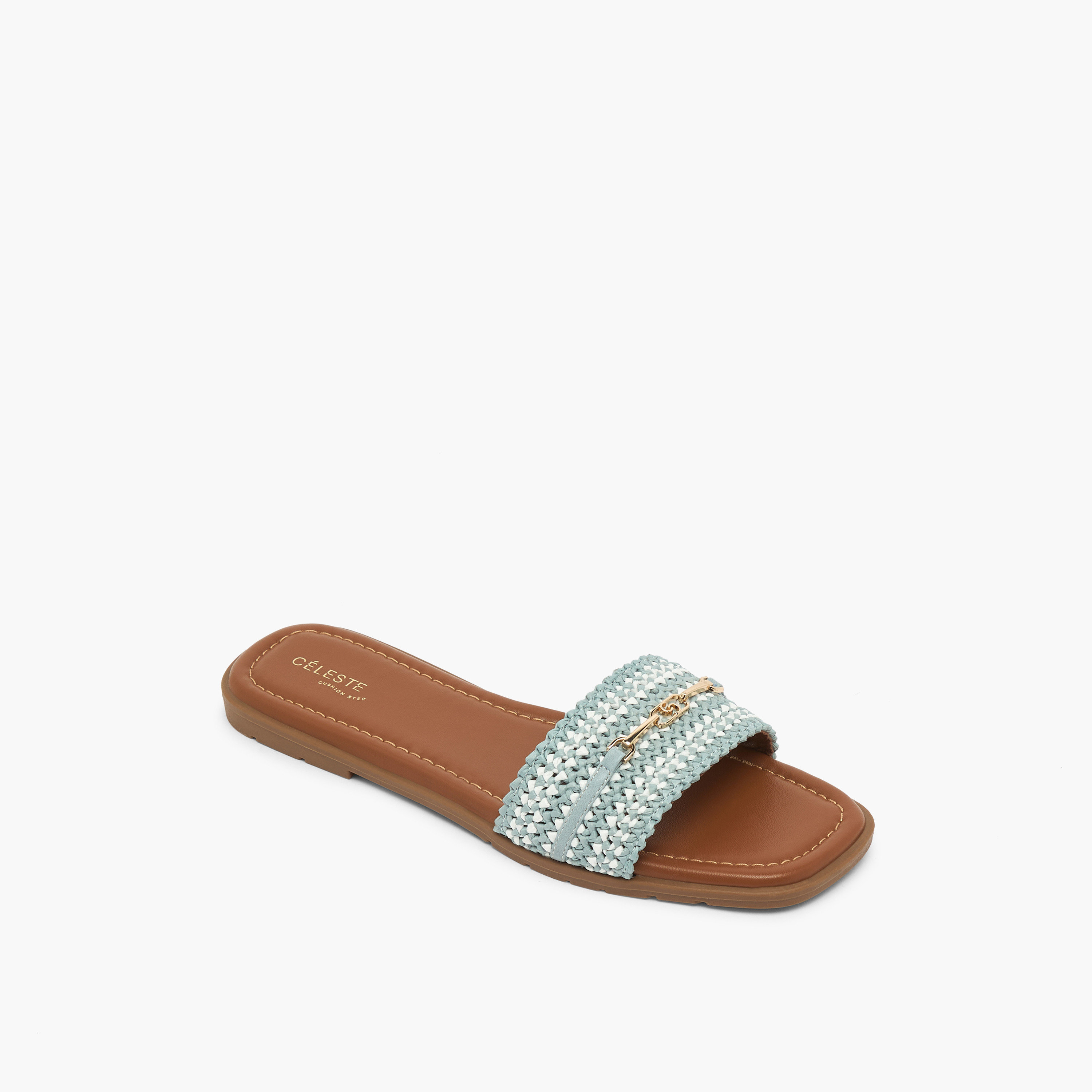 Celeste Women Textured Slide Sandals-women-shoes-sandals-flats-image-2