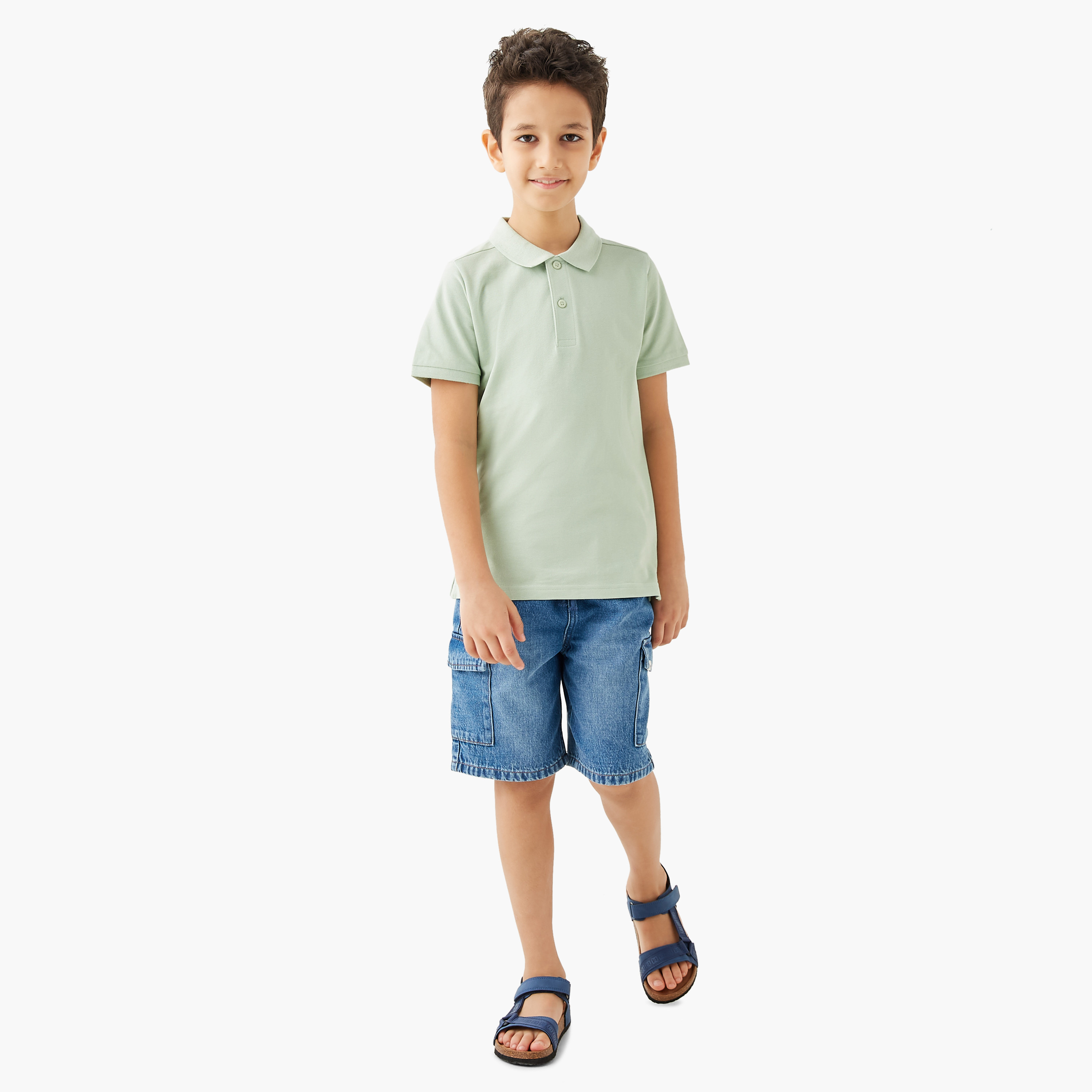 تيشيرت بولو سادة بأكمام قصيرة من جونيورز-boys-clothing-tshirtsandpolos-image-4