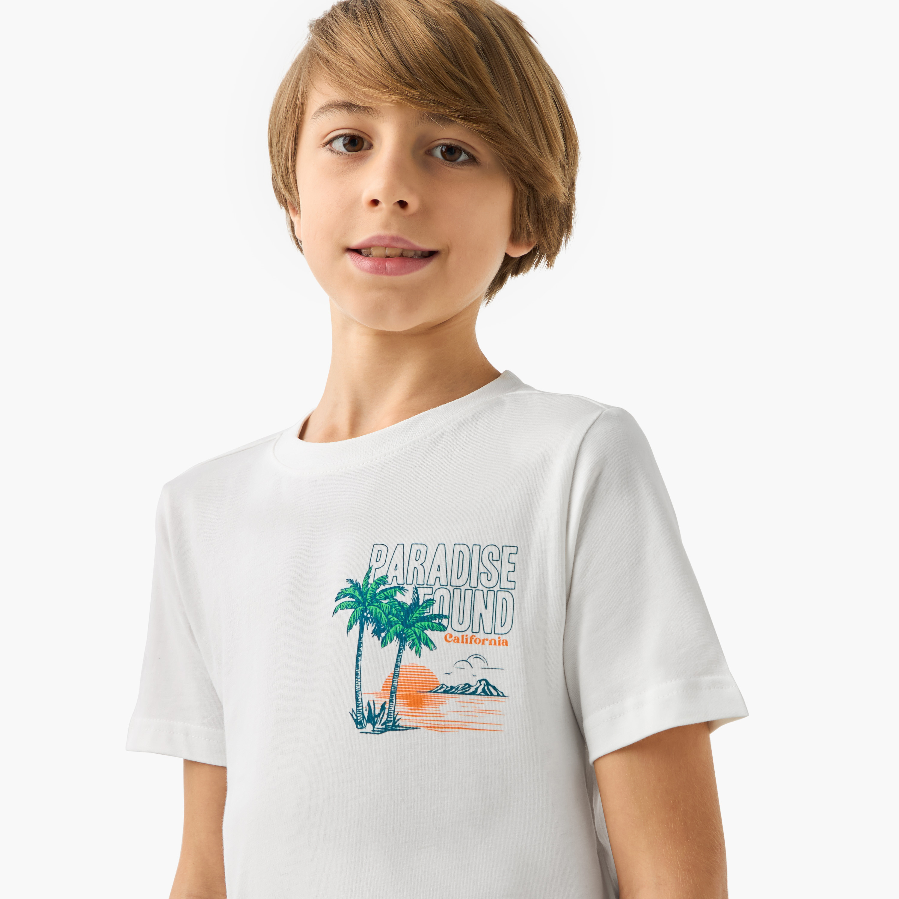 تيشيرت بياقة ضيقة وأكمام قصيرة وطبعات من جونيورز-boys-clothing-tshirtsandpolos-image-4