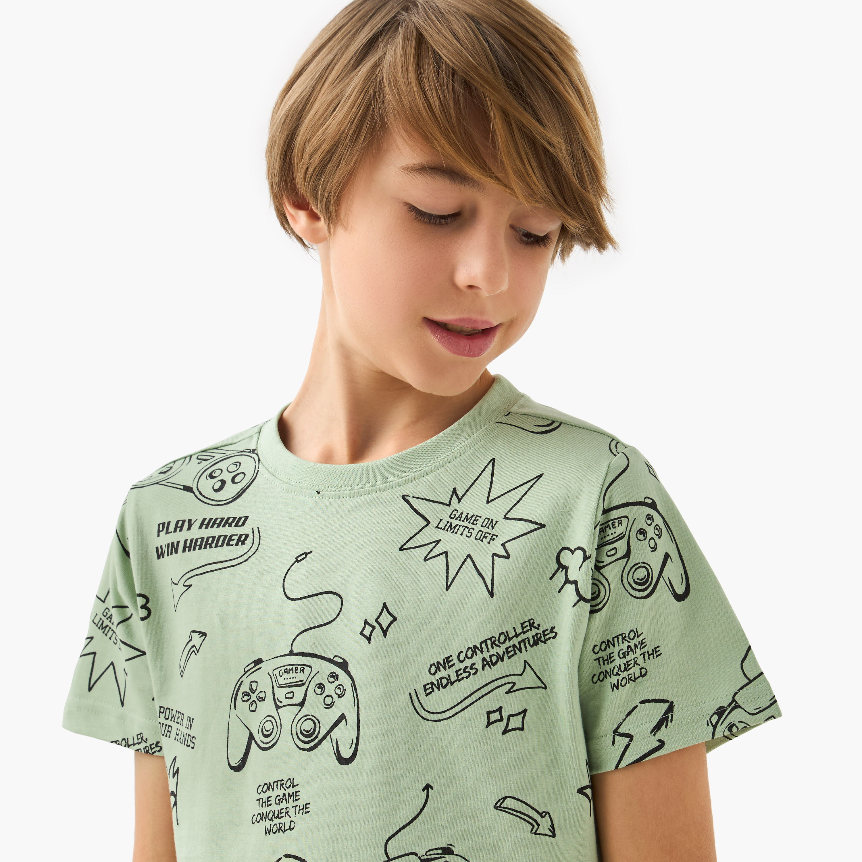 تيشيرت بأكمام قصيرة وطبعات من جونيورز-boys-clothing-tshirtsandpolos-image-4