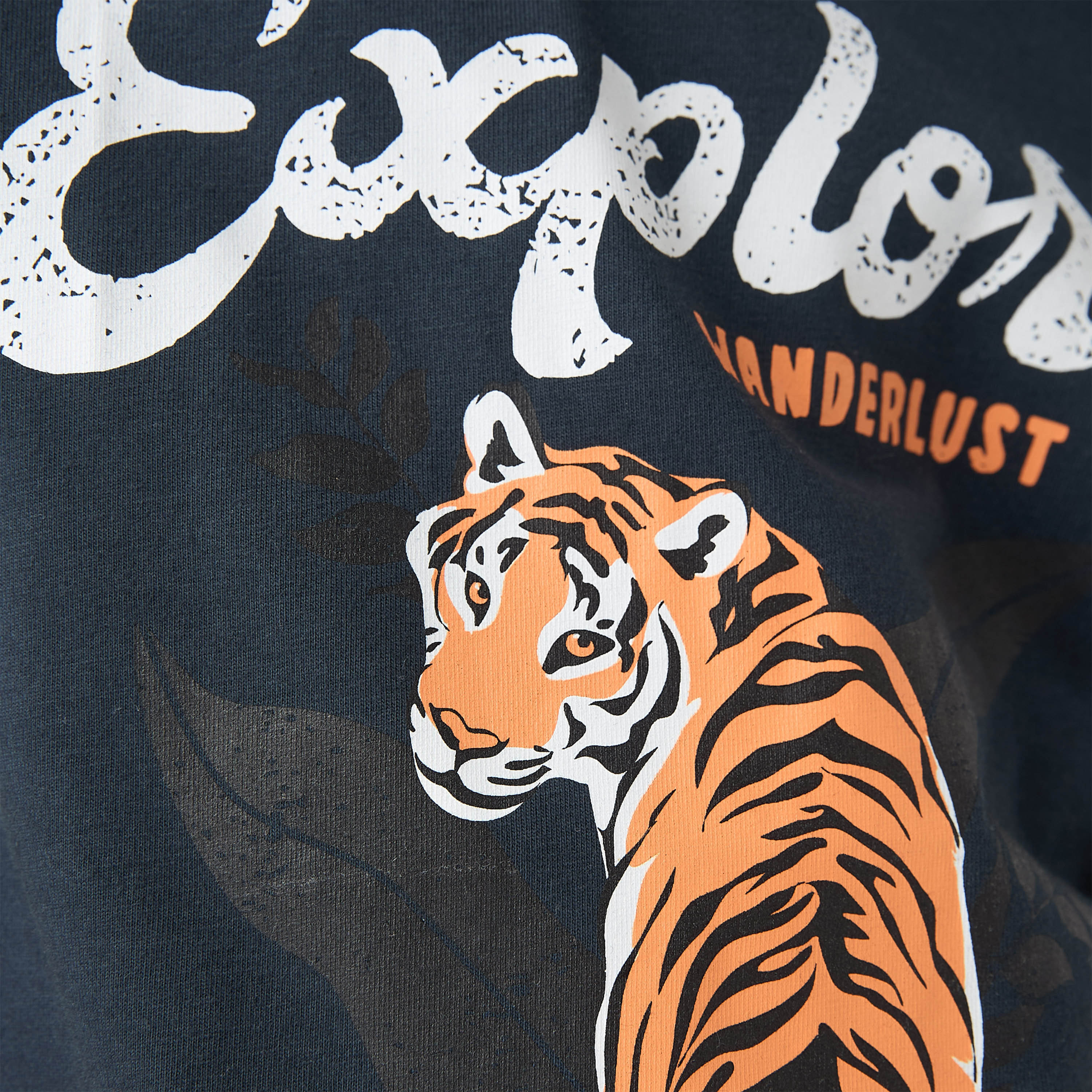 Tiger Graphic Print T-shirt with Short Sleeves-boys-clothing-tshirtsandpolos-image-5