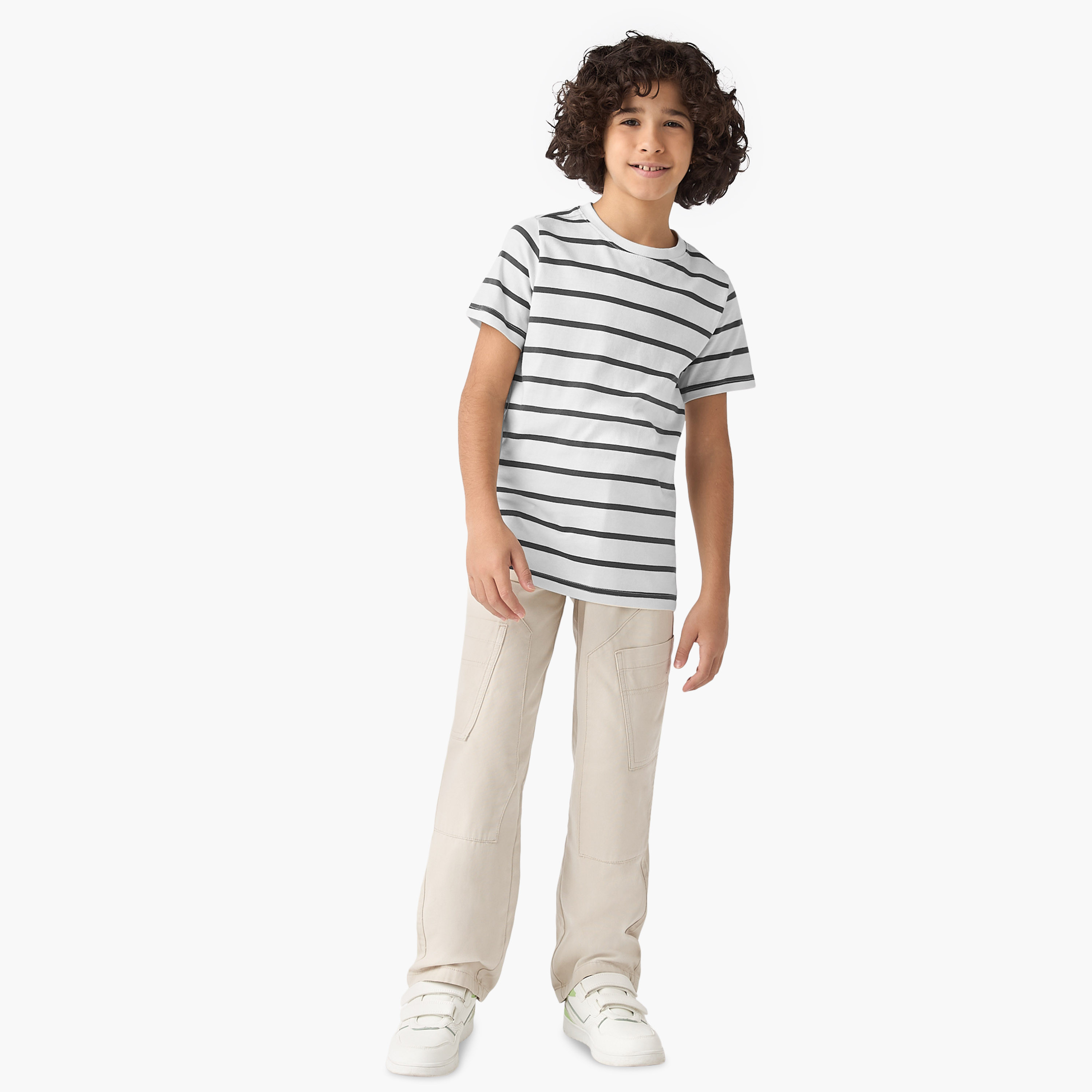Juniors Striped T-shirt with Short Sleeves-boys-clothing-tshirtsandpolos-image-2