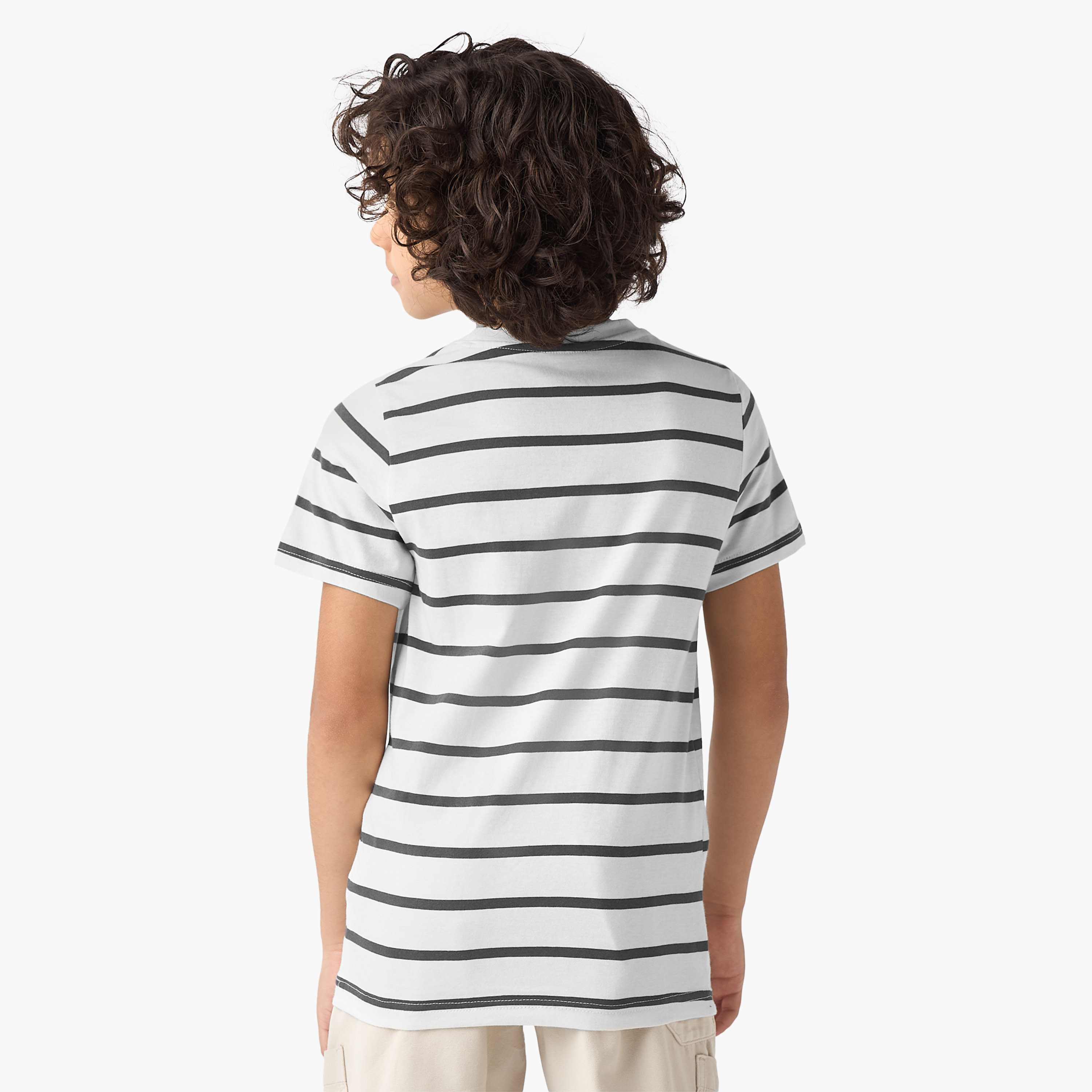 Juniors Striped T-shirt with Short Sleeves-boys-clothing-tshirtsandpolos-image-3