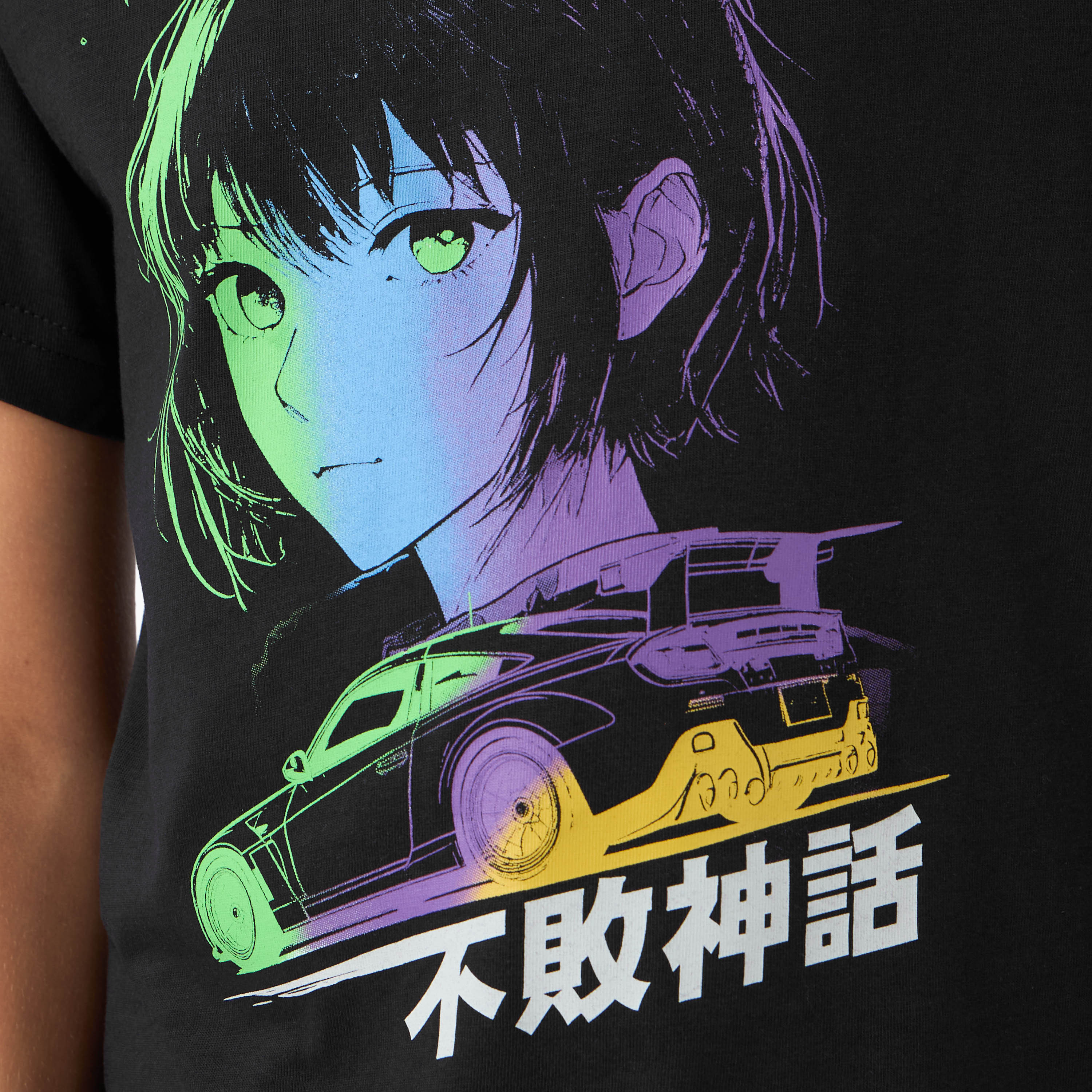 Juniors Anime Print T-shirt with Short Sleeves-boys-clothing-tshirtsandpolos-image-5