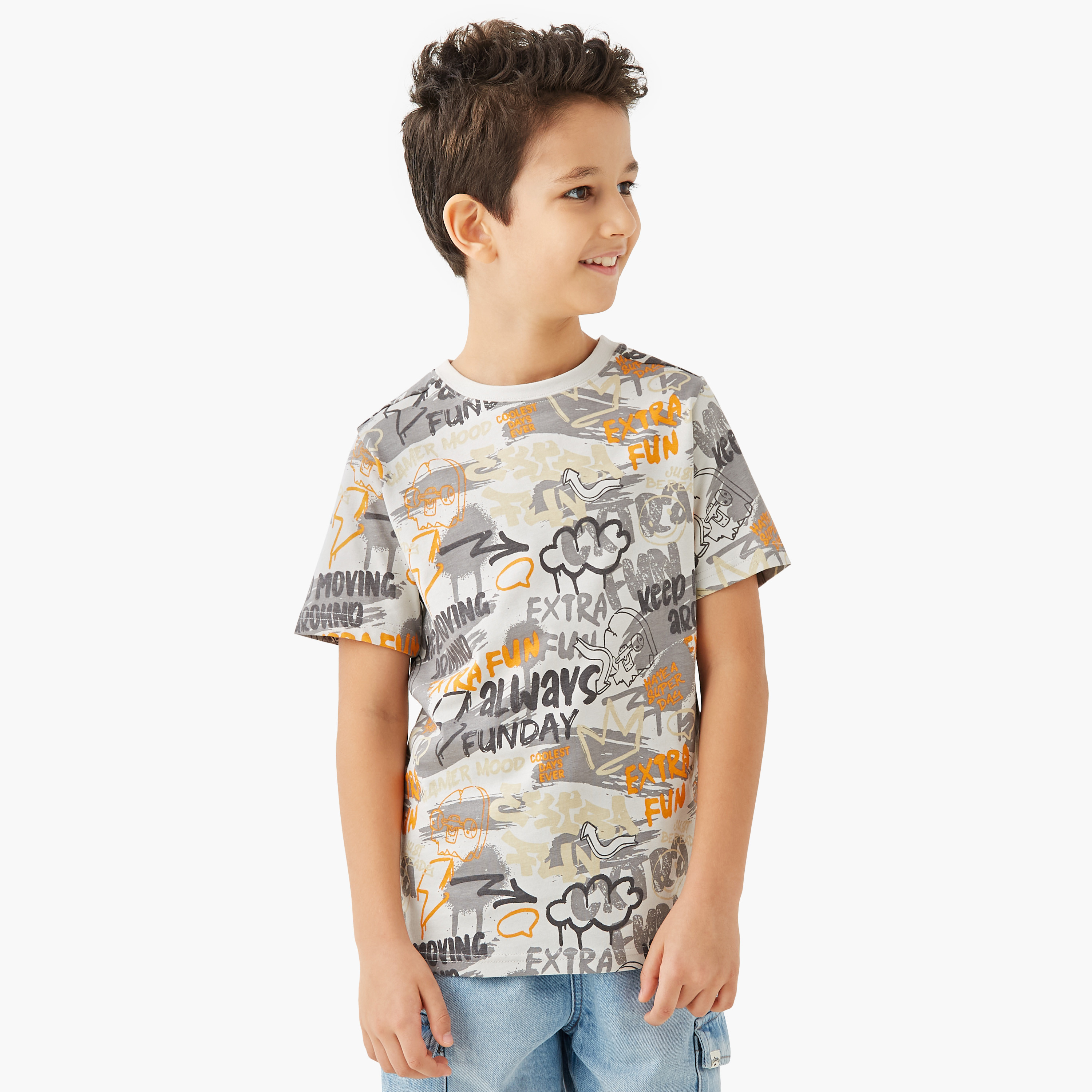 تيشيرت بطبعات وأكمام قصيرة من جونيورز-boys-clothing-tshirtsandpolos-image-1