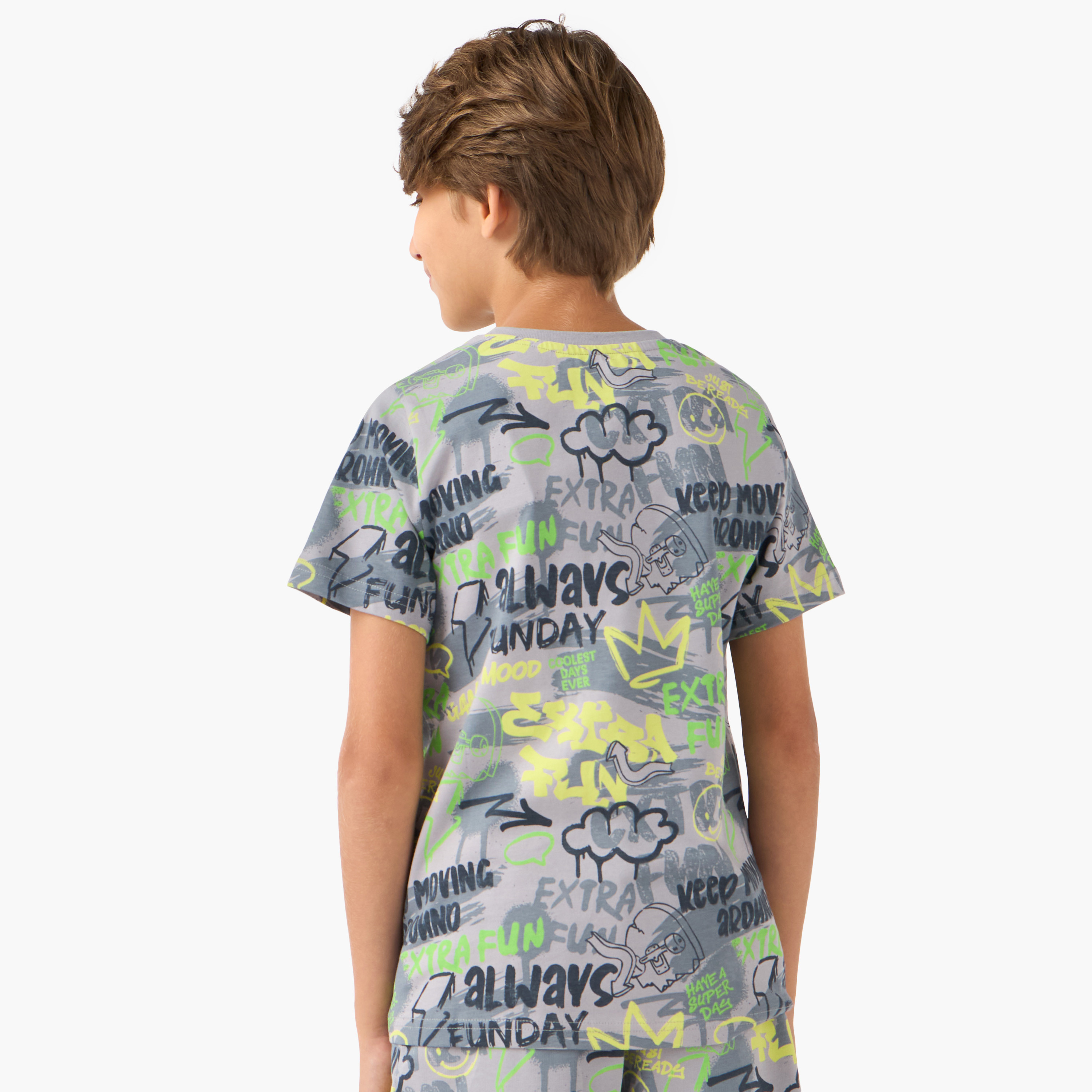 تيشيرت بأكمام قصيرة وطبعات من جونيورز-boys-clothing-tshirtsandpolos-image-3