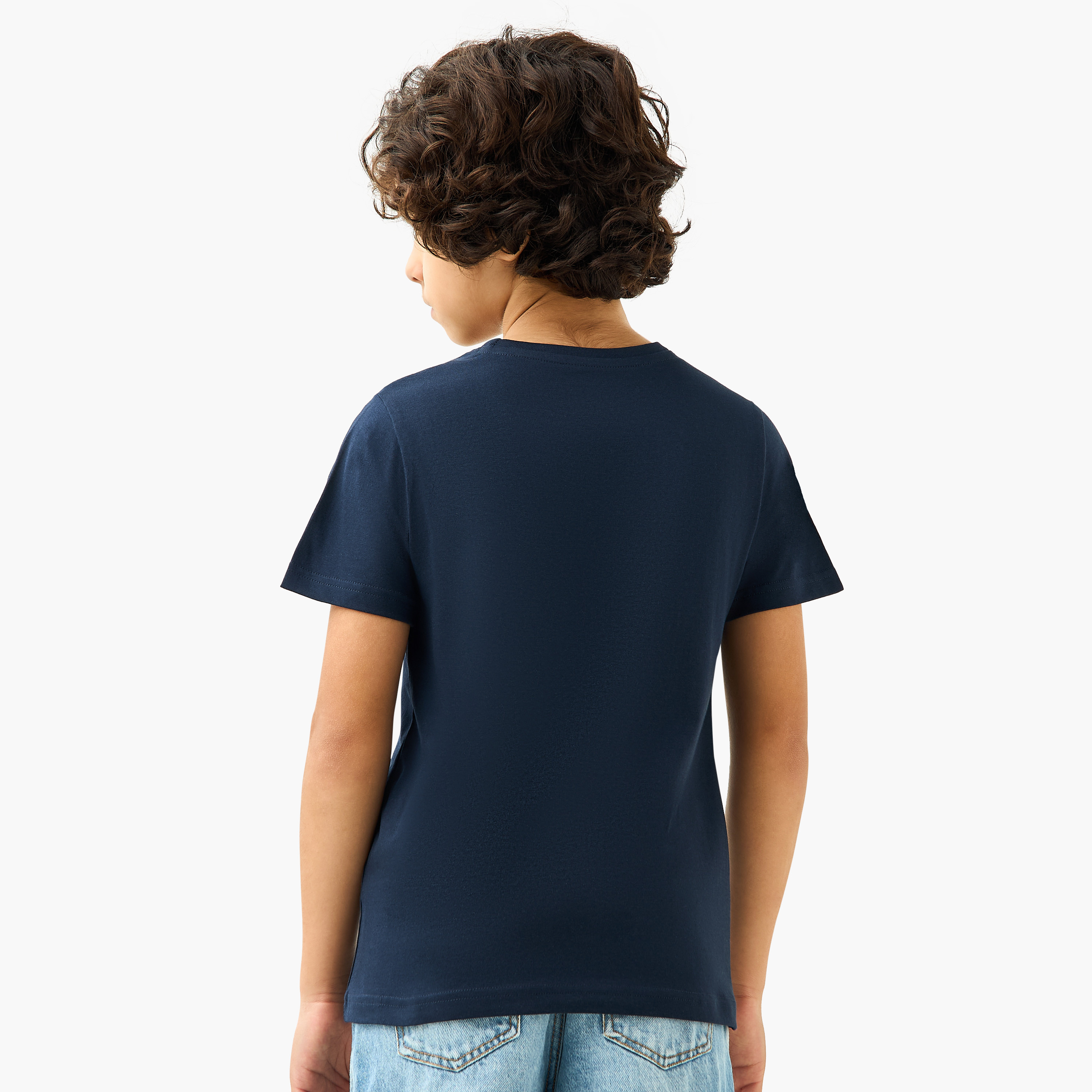 Juniors Bear Print T-Shirt with Short Sleeves-boys-clothing-tshirtsandpolos-image-3