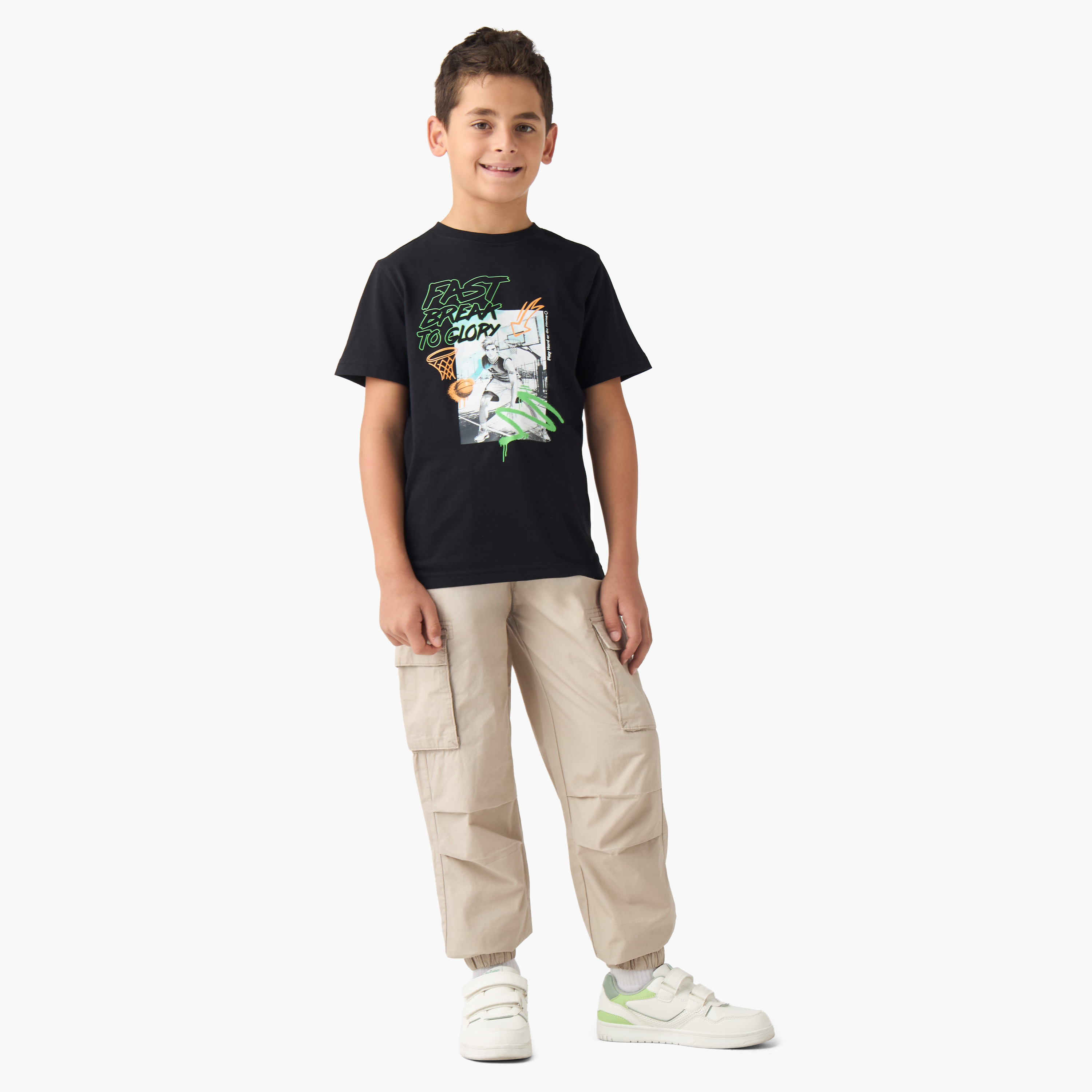 تيشيرت قطن بأكمام قصيرة وطبعات جرافيك للأولاد من جونيورز-boys-clothing-tshirtsandpolos-image-2