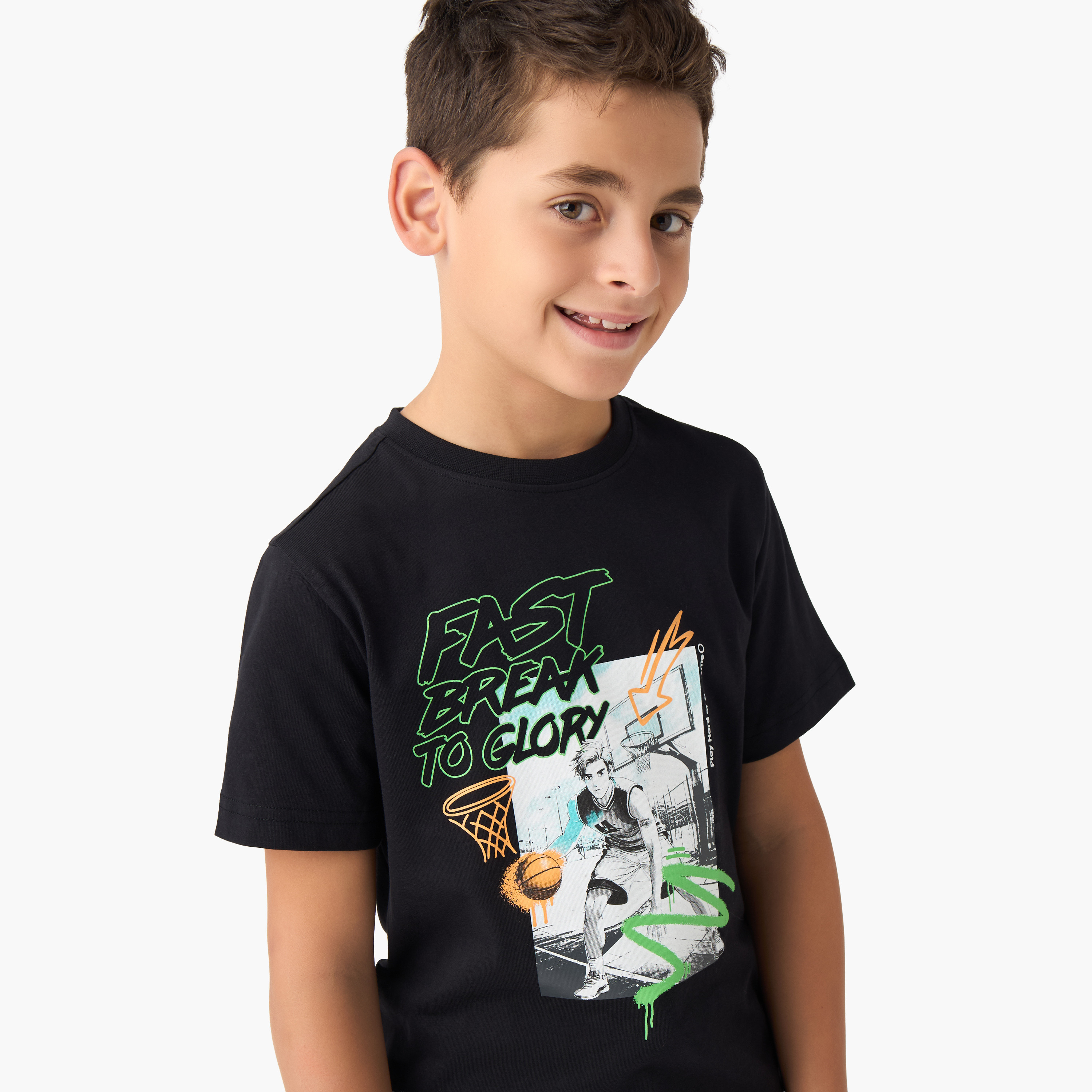 تيشيرت قطن بأكمام قصيرة وطبعات جرافيك للأولاد من جونيورز-boys-clothing-tshirtsandpolos-image-4