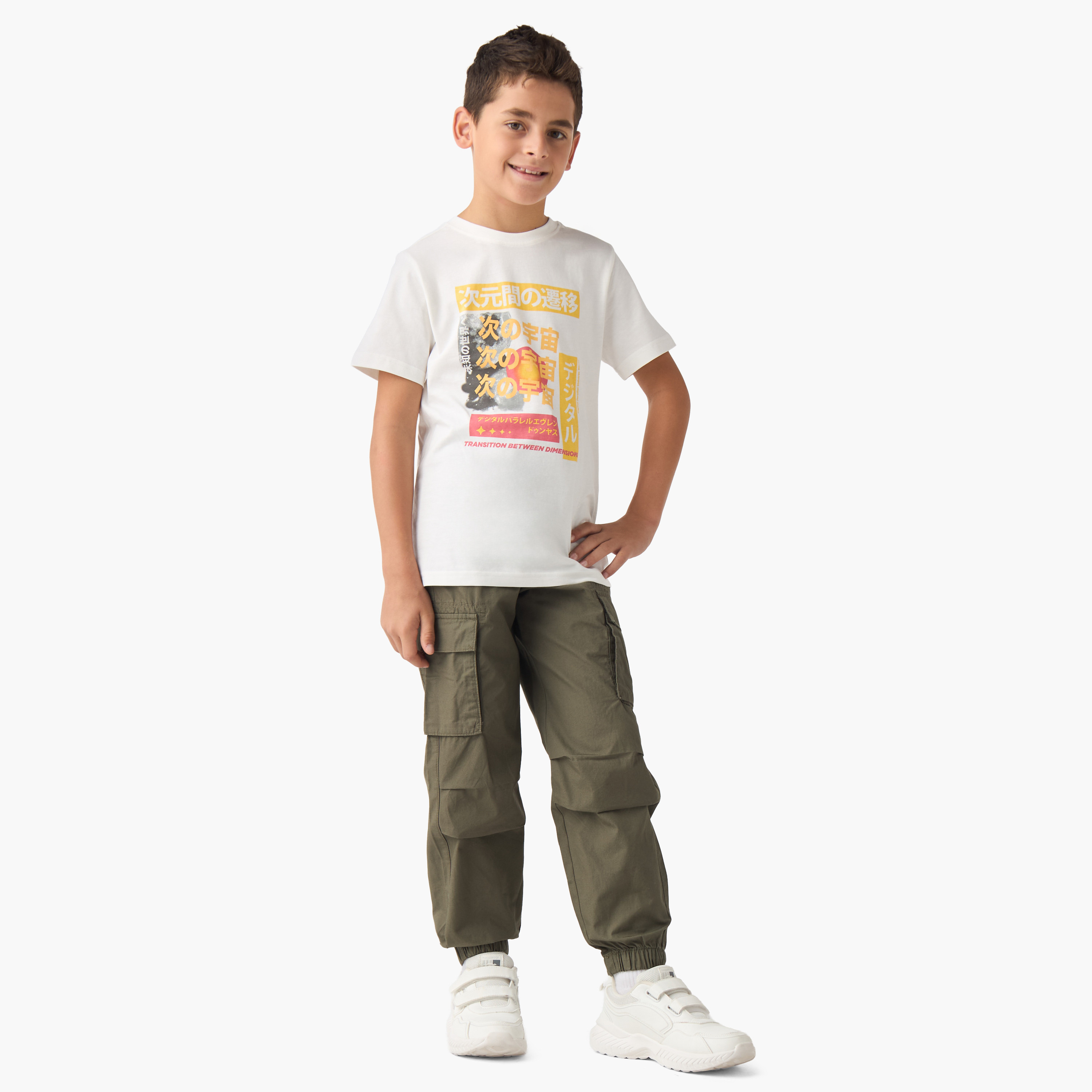 Juniors Boys Crew Neck T-shirt with Graphic Print - Cotton - Short Sleeves-boys-clothing-tshirtsandpolos-image-2