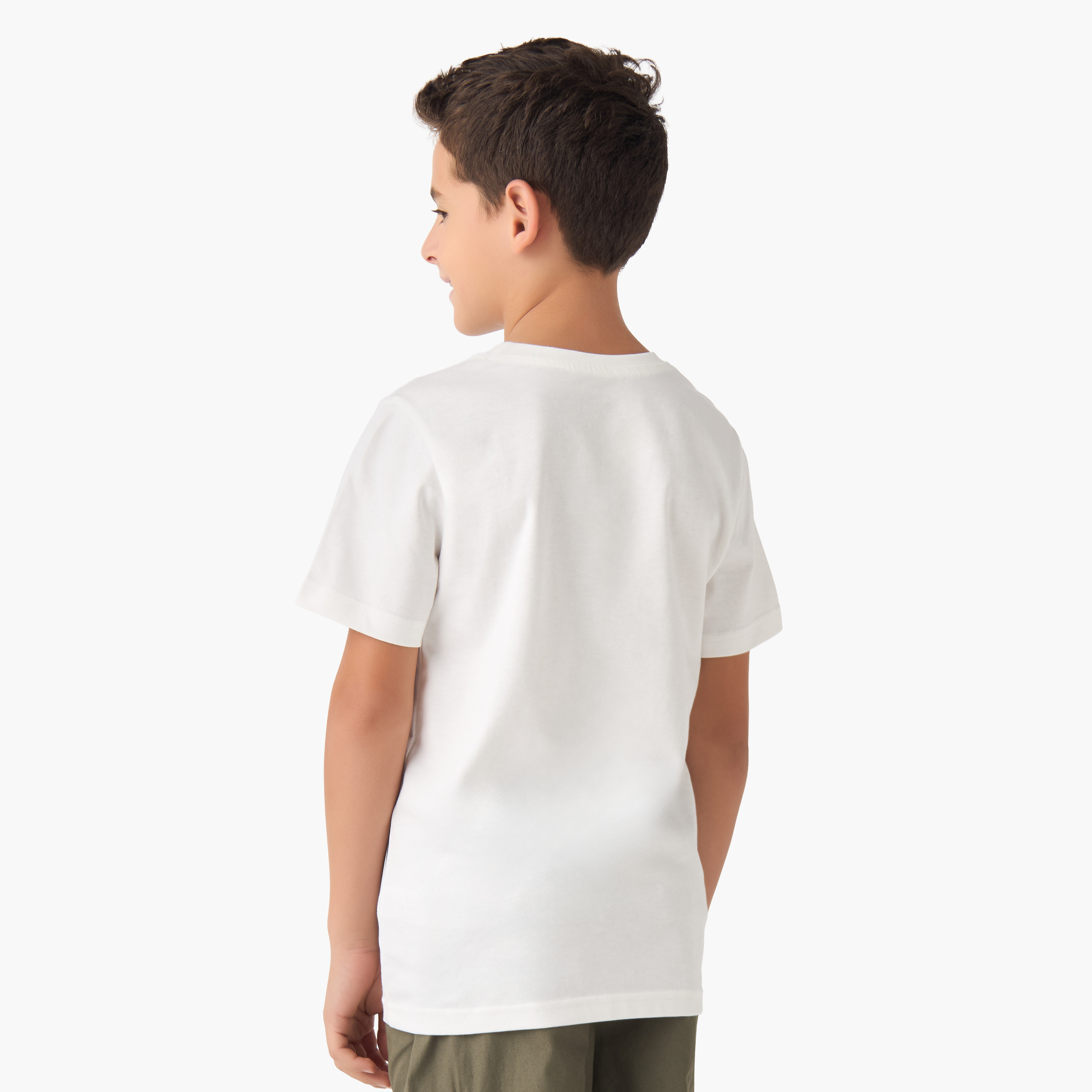 Juniors Boys Crew Neck T-shirt with Graphic Print - Cotton - Short Sleeves-boys-clothing-tshirtsandpolos-image-3