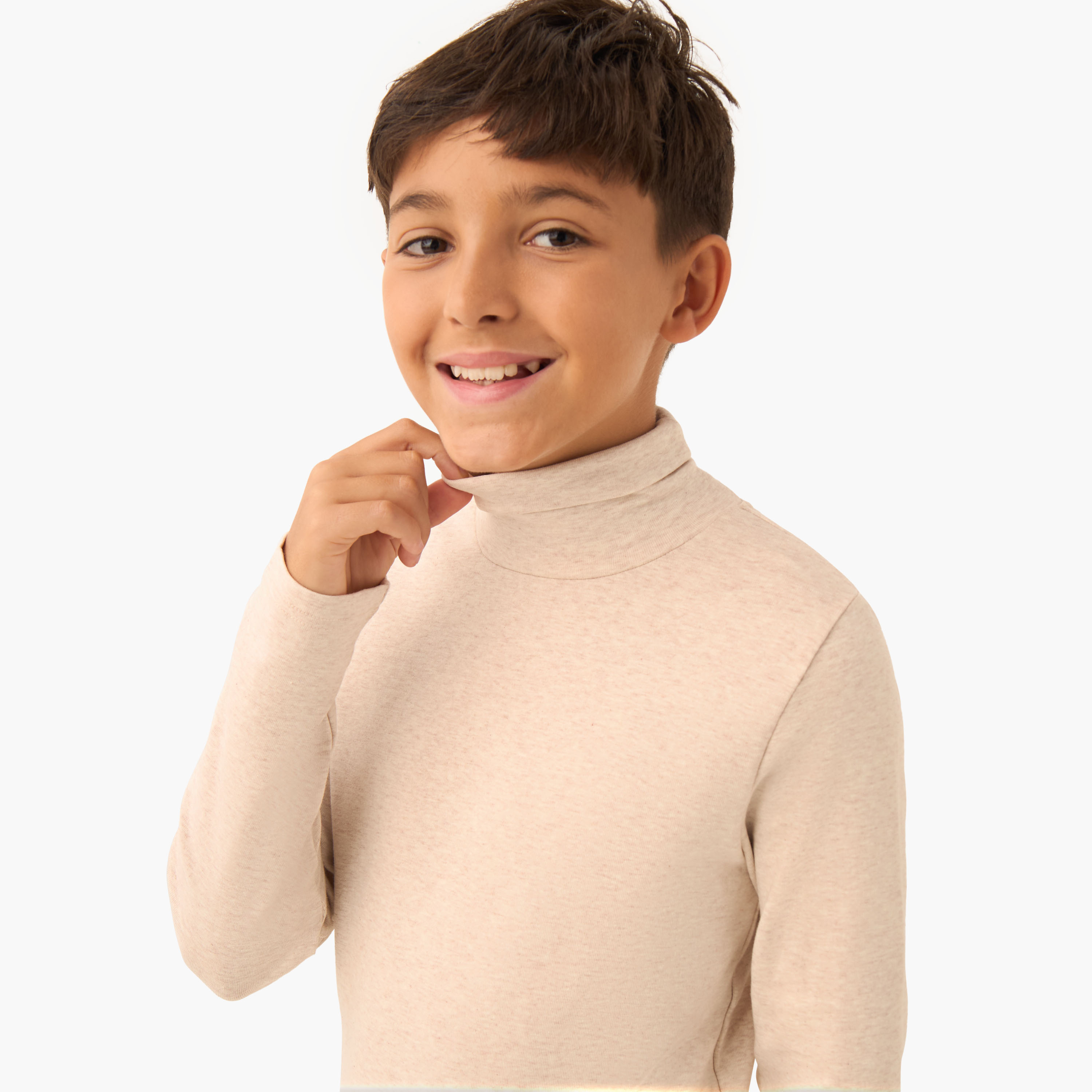 Juniors Boys Turtleneck T-shirt - Cotton - Long Sleeves-boys-clothing-tshirtsandpolos-image-4