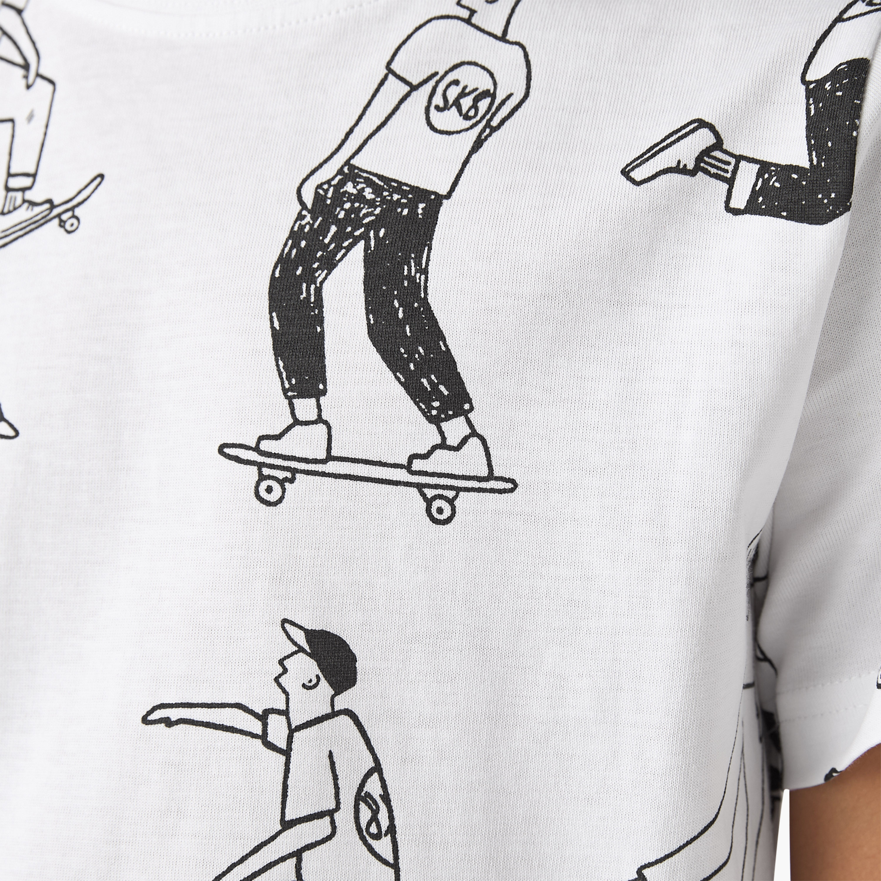 Juniors Skater Print T-Shirt with Short Sleeves-boys-clothing-tshirtsandpolos-image-5