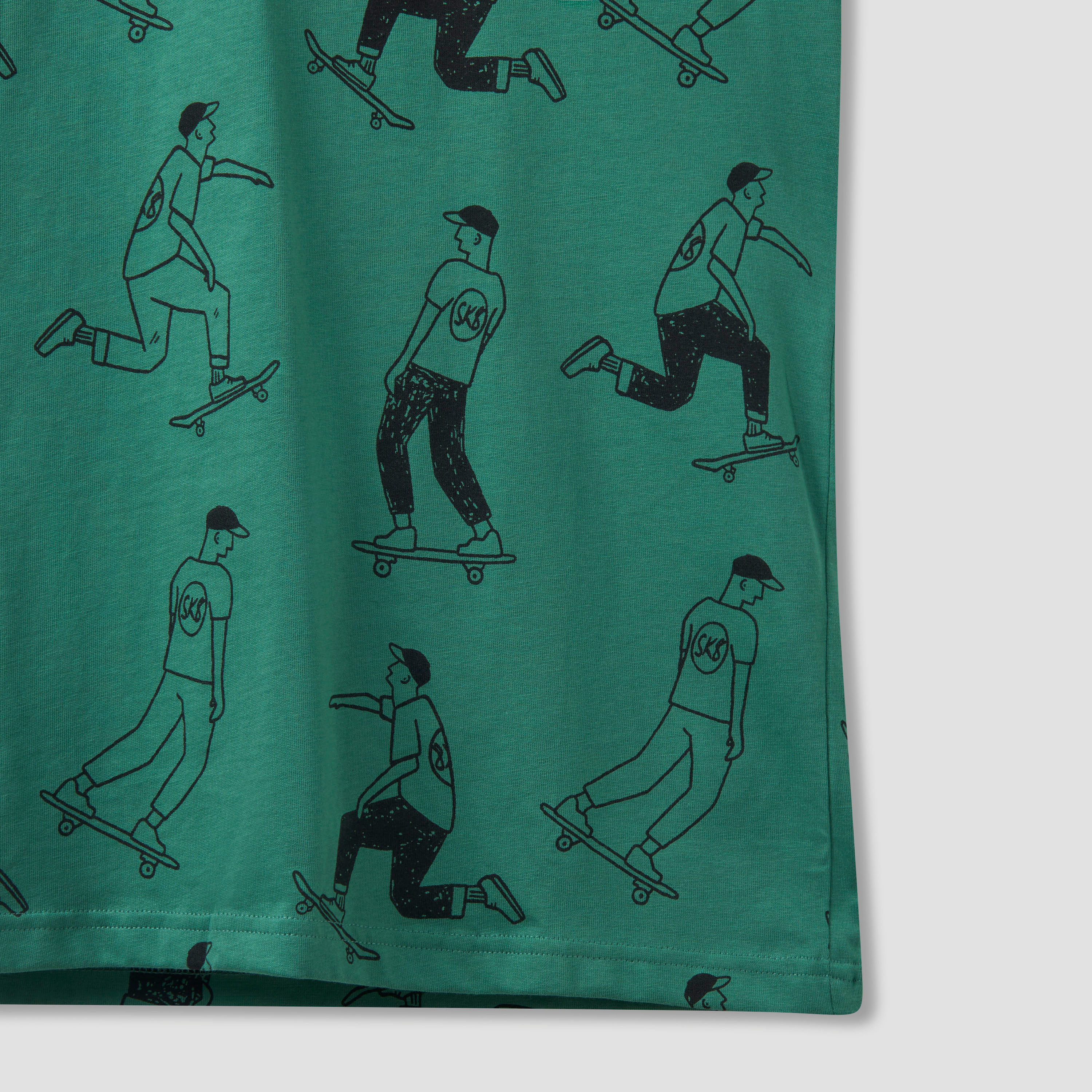 Juniors Skater Print T-Shirt with Short Sleeves-boys-clothing-tshirtsandpolos-image-4