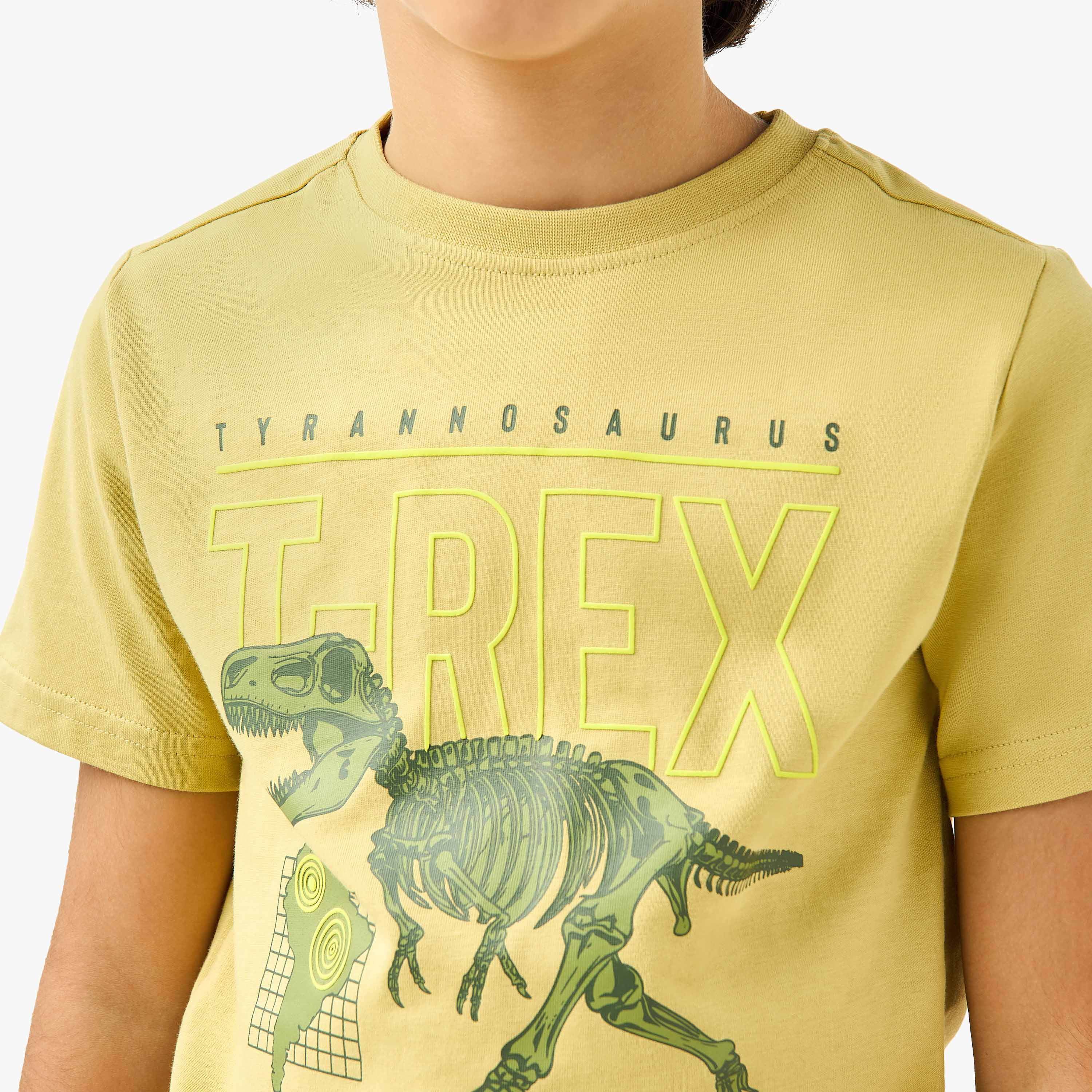 تيشيرت بأكمام قصيرة وطبعات ديناصور من جونيورز-boys-clothing-tshirtsandpolos-image-5