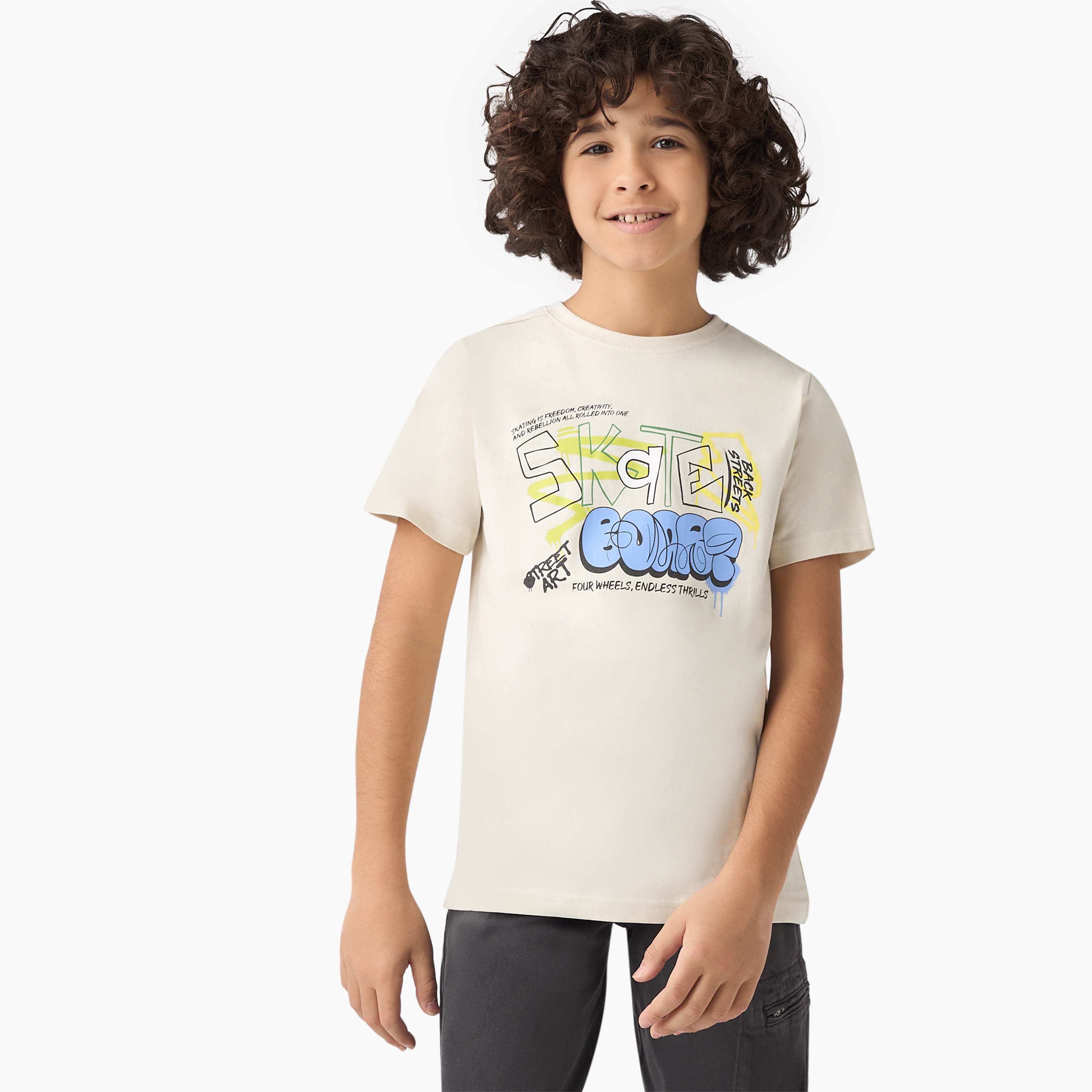 Juniors Graphic Print T-shirt-boys-clothing-tshirtsandpolos-image-1