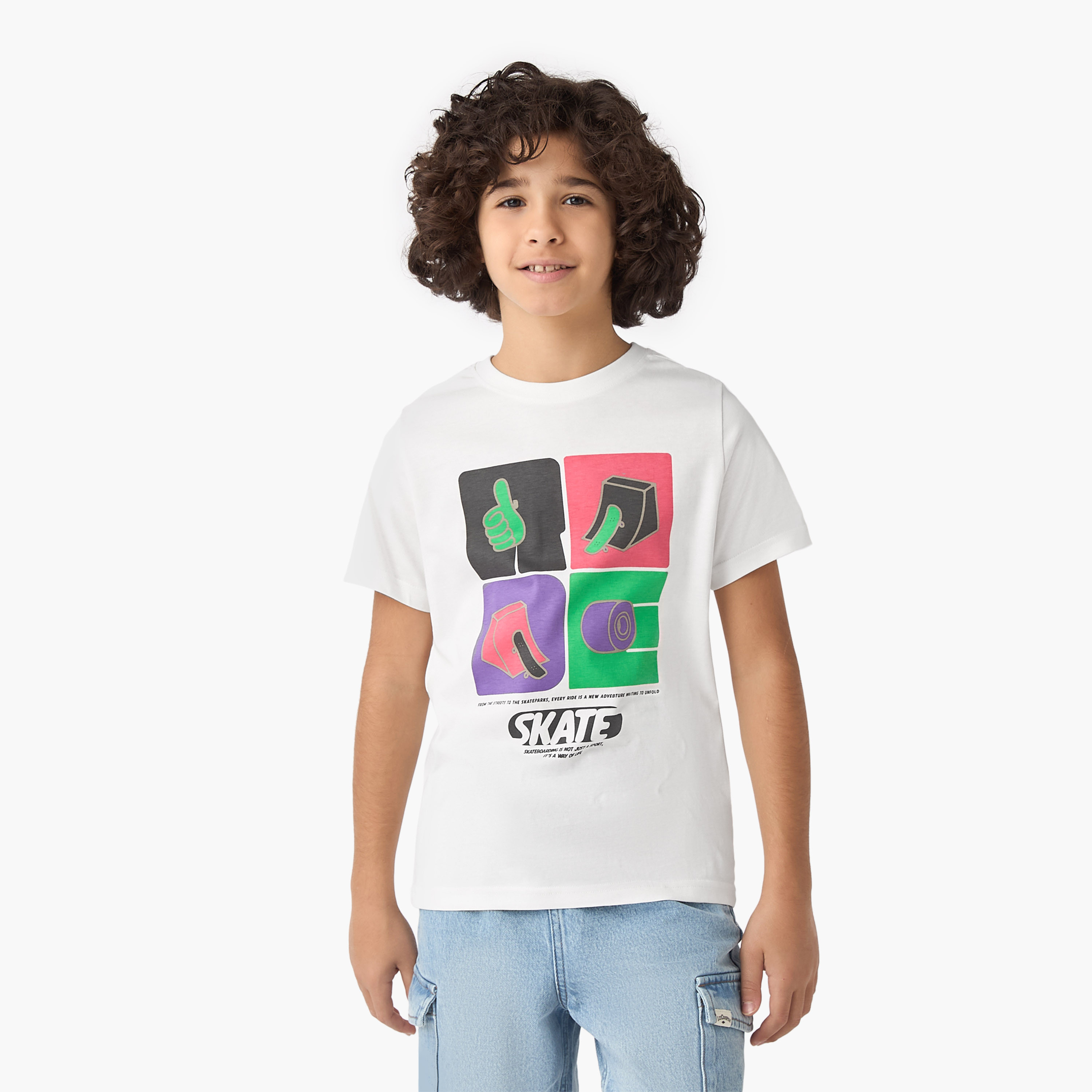 Juniors Graphic Print T-shirt-boys-clothing-tshirtsandpolos-image-1