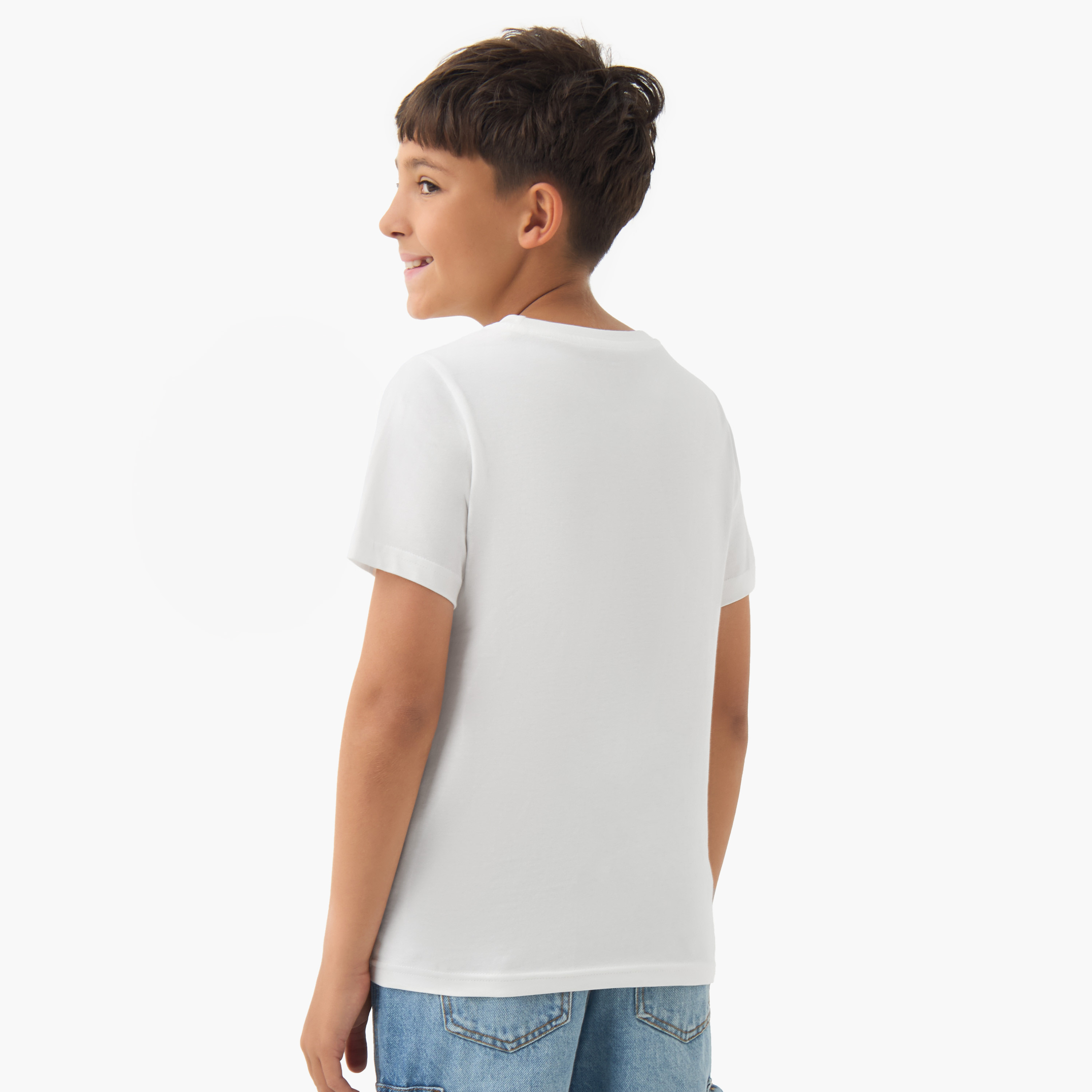 Juniors Boys Crew Neck T-shirt with Anime Print - Cotton - Short Sleeve-boys-clothing-tshirtsandpolos-image-3
