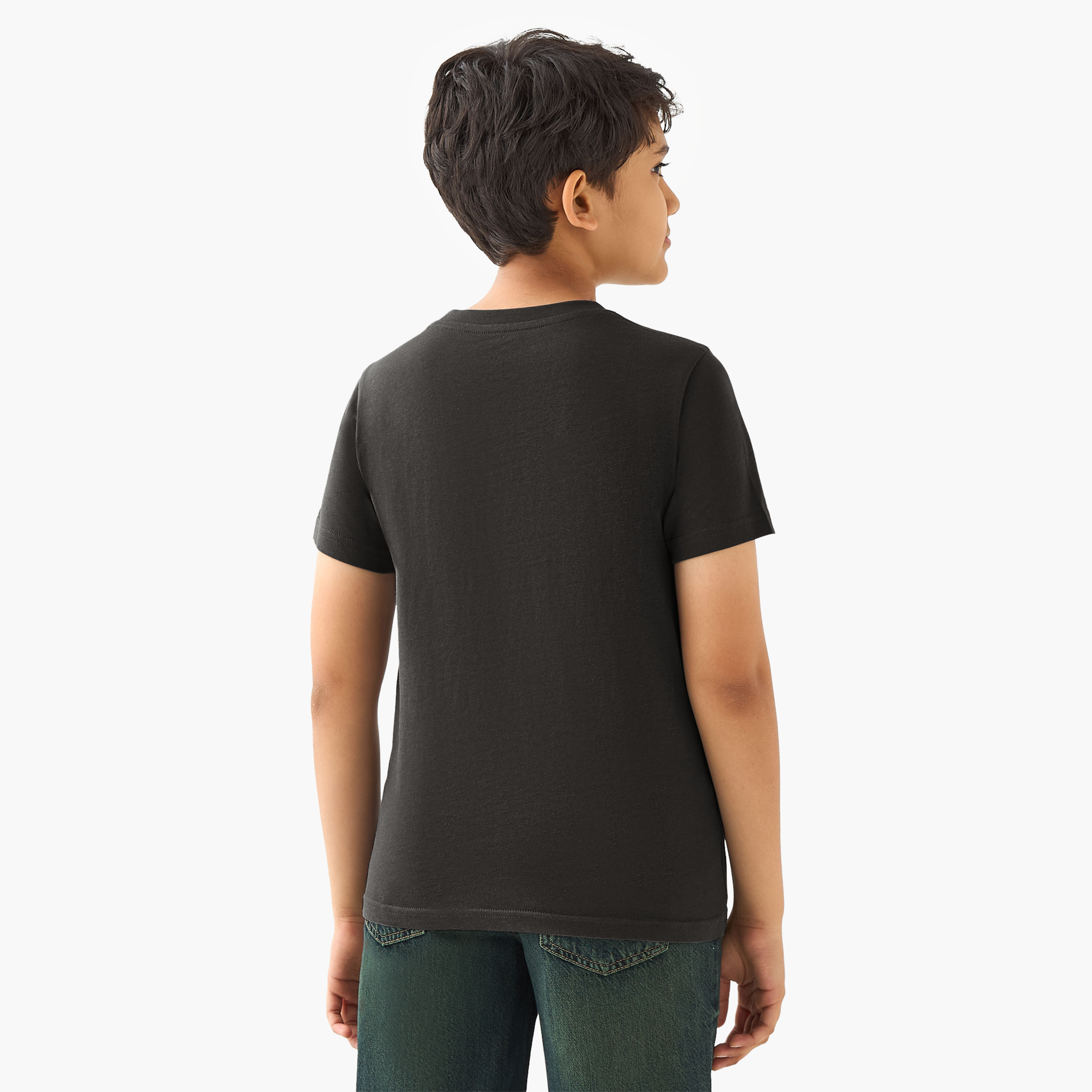 Juniors Graphic Print T-shirt with Short Sleeves-boys-clothing-tshirtsandpolos-image-3
