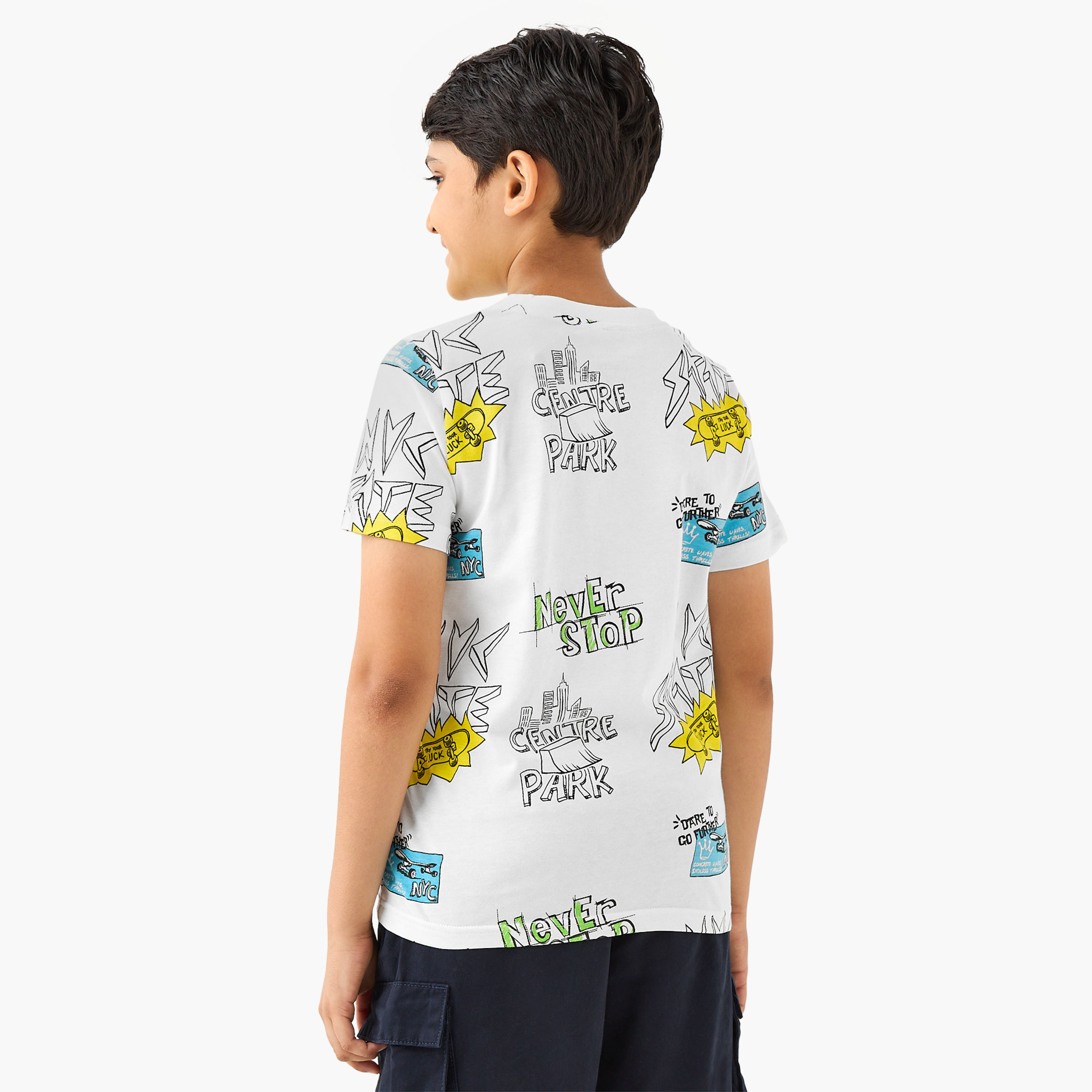 تيشيرت بأكمام قصيرة وطبعات من جونيورز-boys-clothing-tshirtsandpolos-image-3