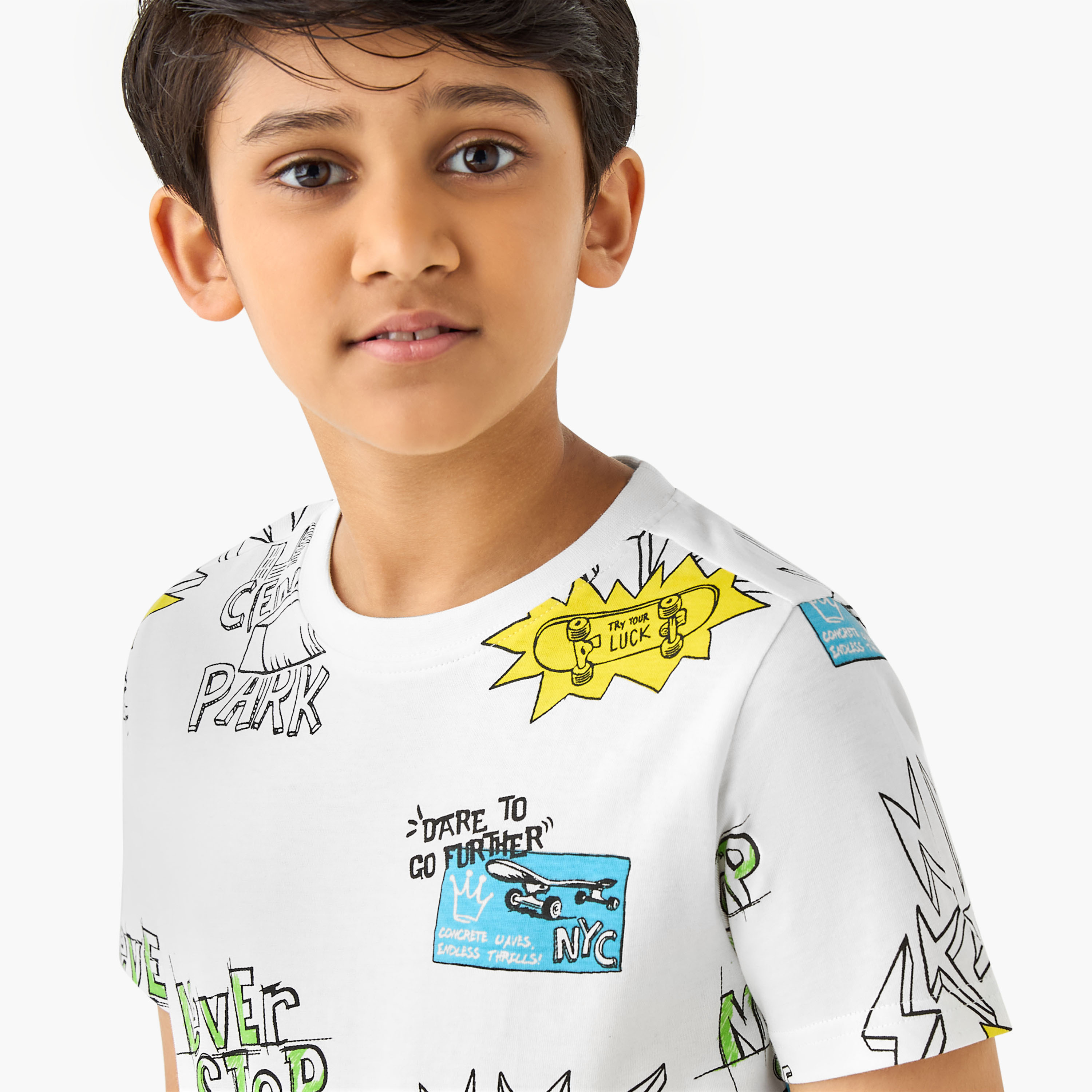 تيشيرت بأكمام قصيرة وطبعات من جونيورز-boys-clothing-tshirtsandpolos-image-4
