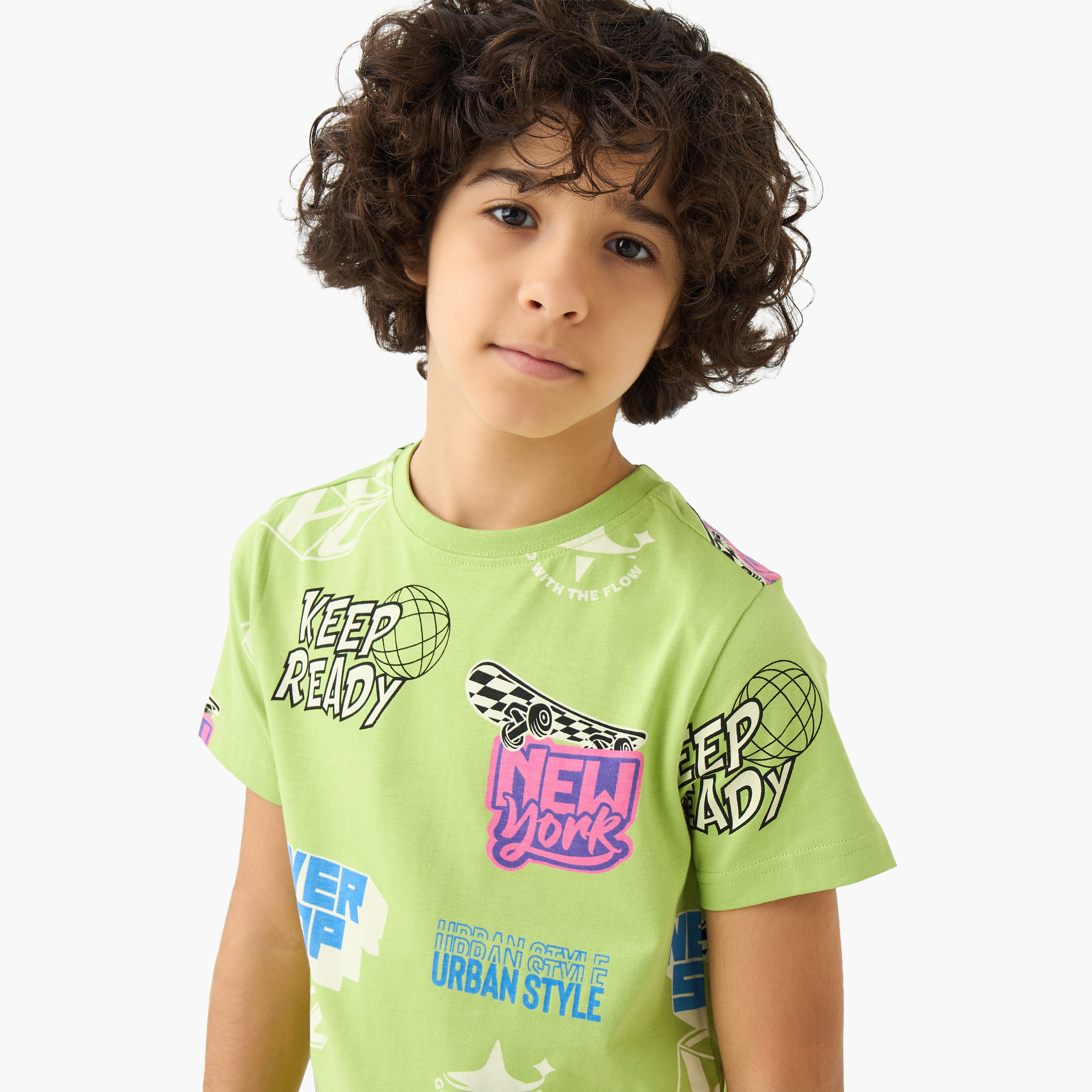 Juniors Boys Crew Neck T-shirt with Graphic Print - Cotton - Short Sleeves-promo_babyshop_Buy2for30_UAE280426-image-4