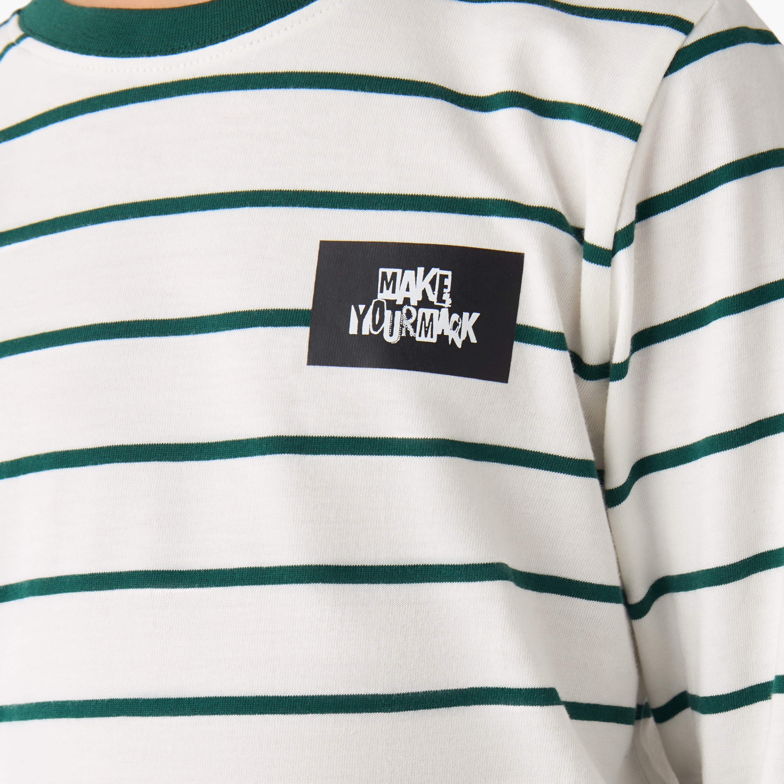 Juniors Boys' Crew Neck T-shirt with Stripes - Cotton - Long Sleeves-boys-clothing-tshirtsandpolos-image-5