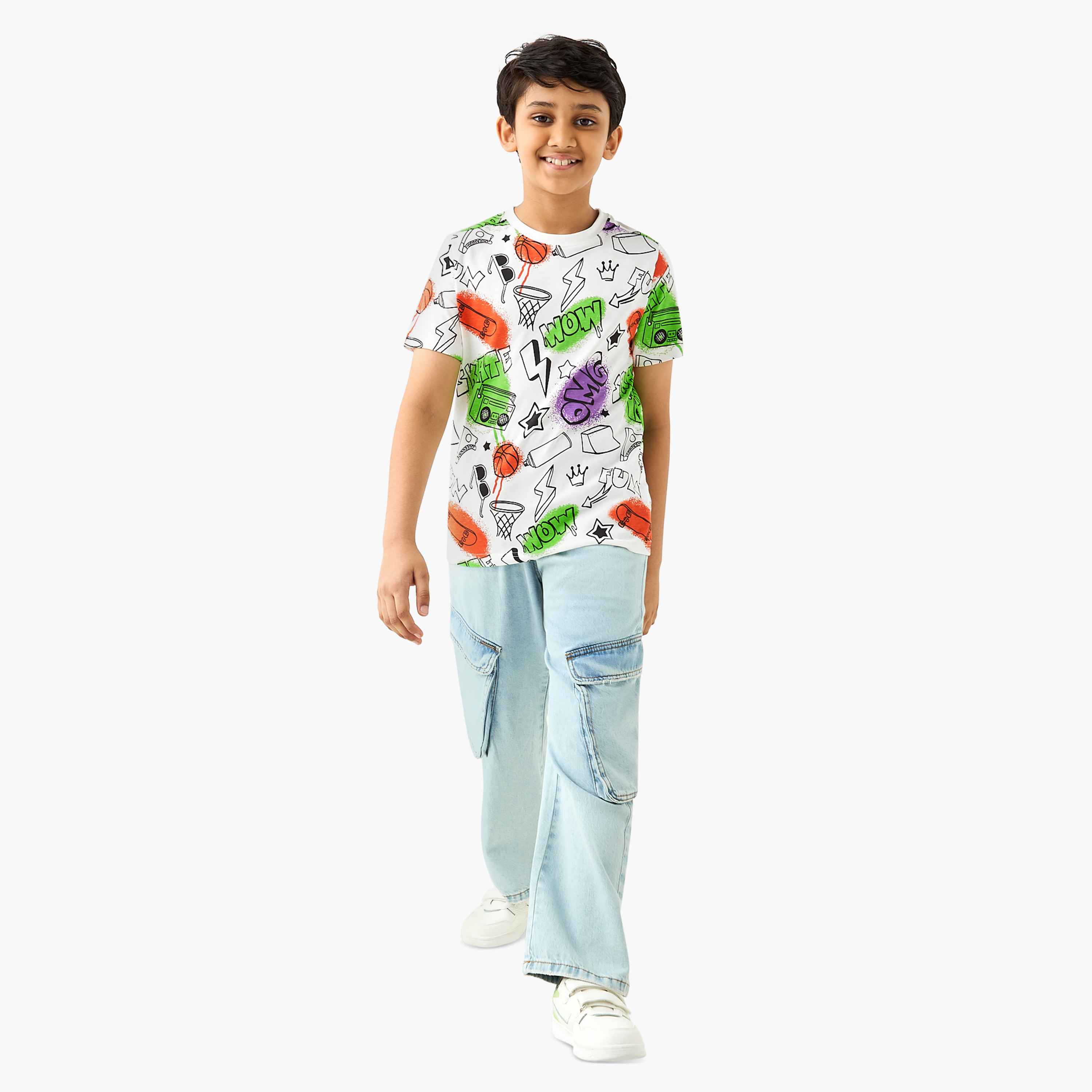 تيشيرت بأكمام قصيرة وطبعات من جونيورز-boys-clothing-tshirtsandpolos-image-2