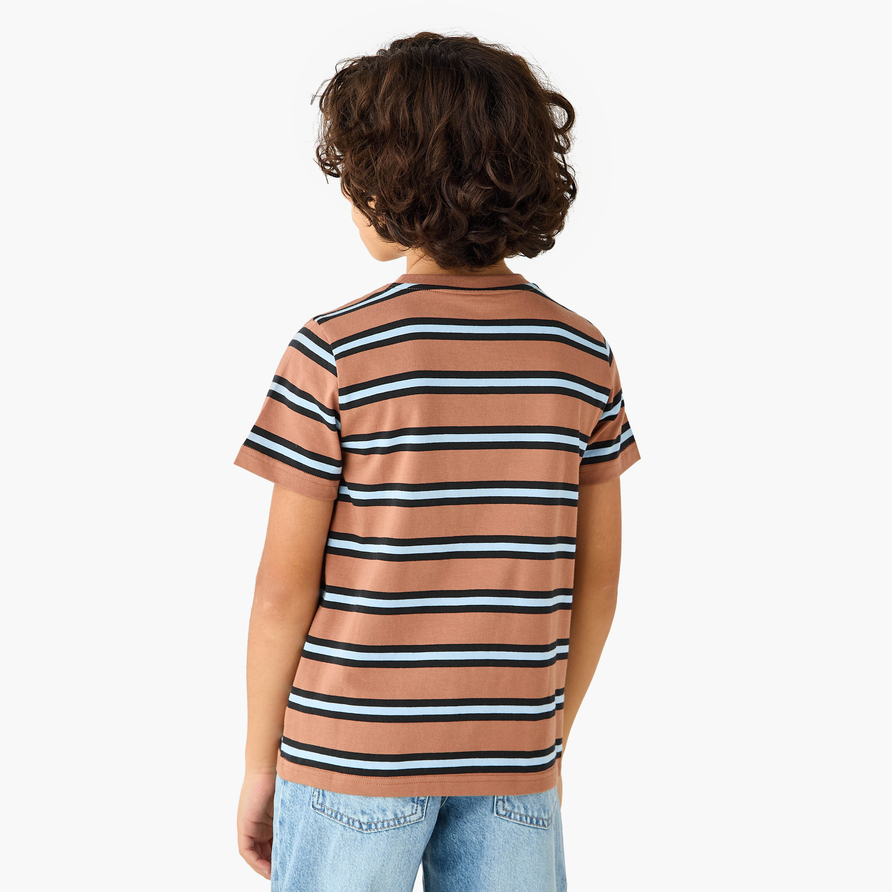 Juniors Striped T-shirt with Short Sleeves-promo_babyshop_Buy2for30_KSA130526-image-3