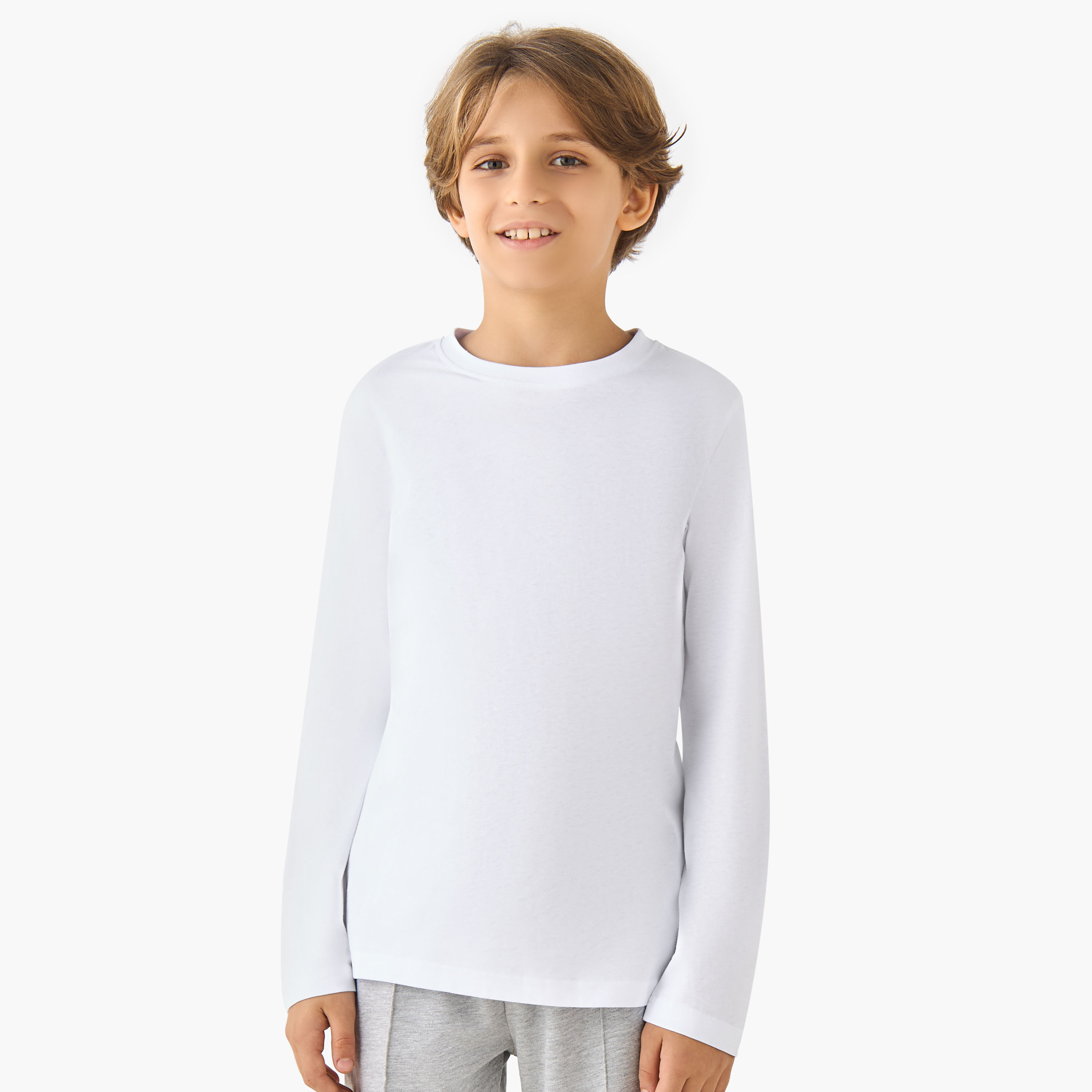 Juniors Crew Neck Long Sleeve T-shirt, Set of 2-boys-clothing-tshirtsandpolos-image-2