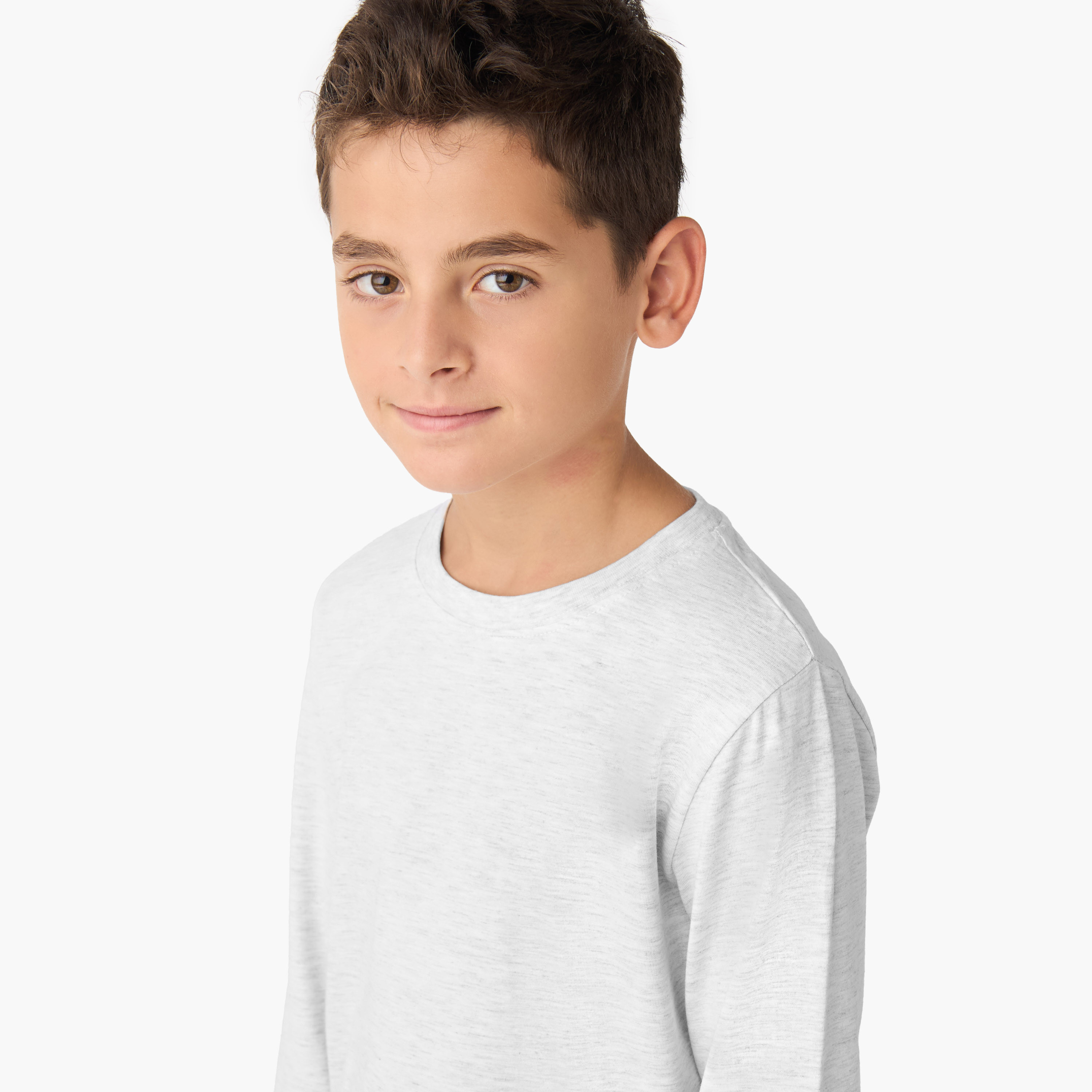 Juniors Boys Crew Neck T-shirt - Cotton - Long Sleeves - Set of 2-boys-clothing-tshirtsandpolos-image-5