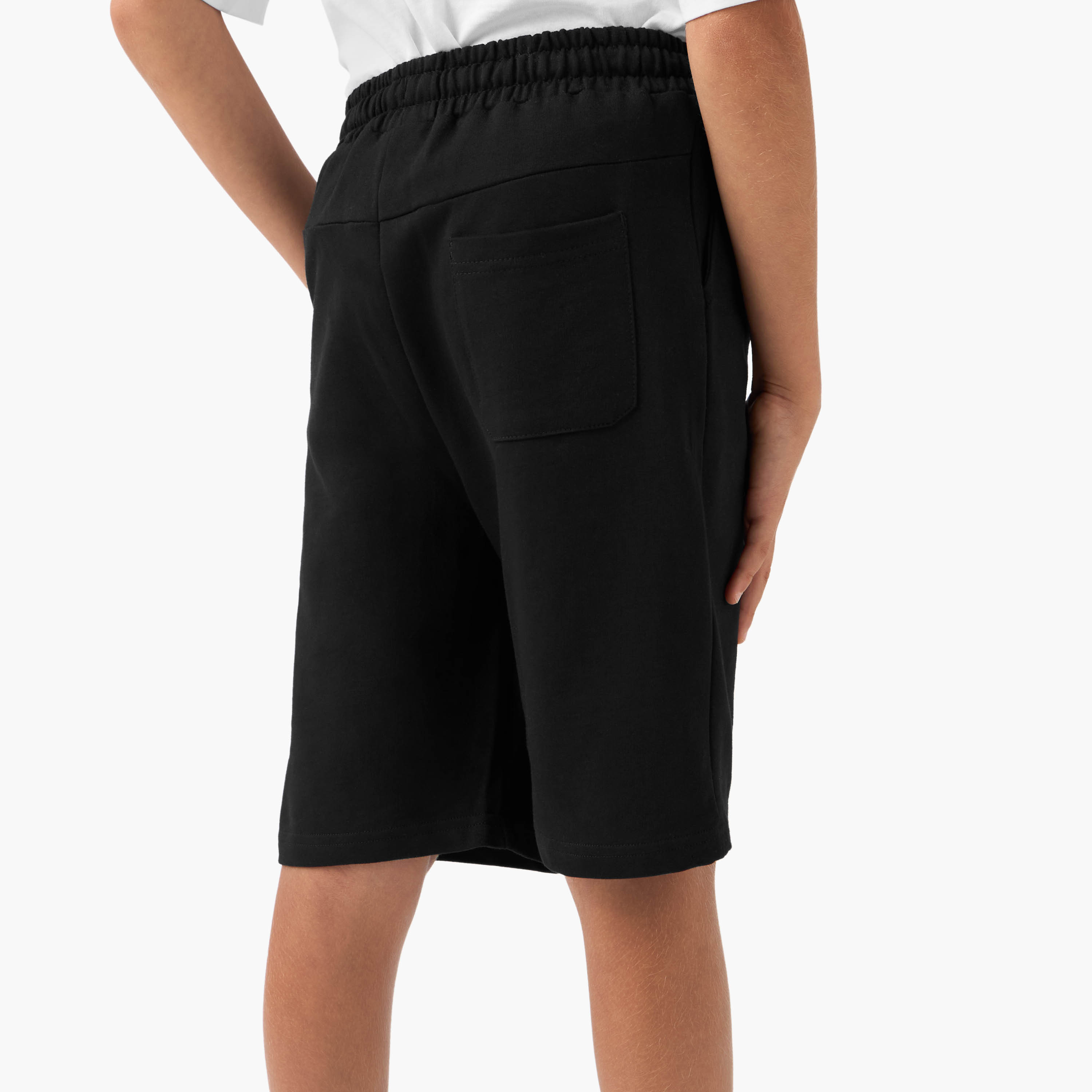 Juniors Solid Shorts with Drawstring Closure and Pockets-boys-clothing-bottoms-shorts-image-3