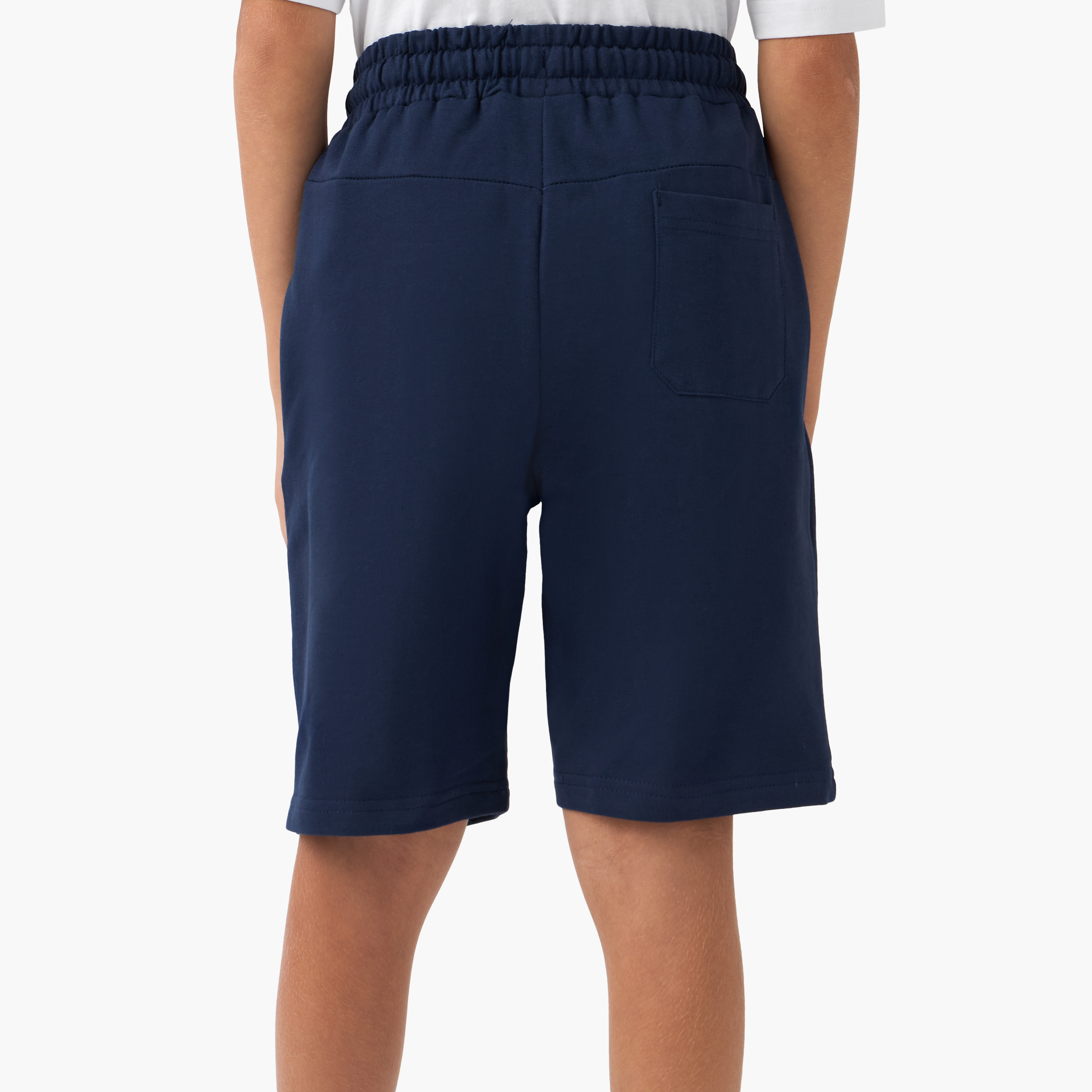 Juniors Solid Shorts with Drawstring Closure and Pockets-boys-clothing-bottoms-shorts-image-3