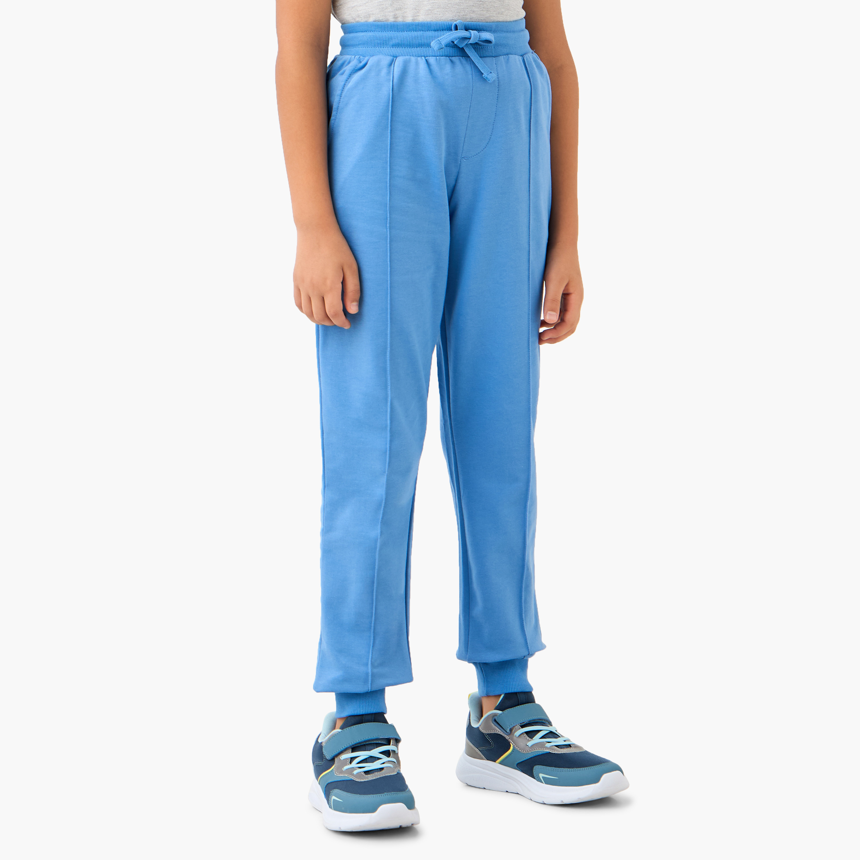 بنطلون رياضي سادة برباط إغلاق وجيوب من جونيورز-boys-clothing-bottoms-joggersandtrackpants-image-5