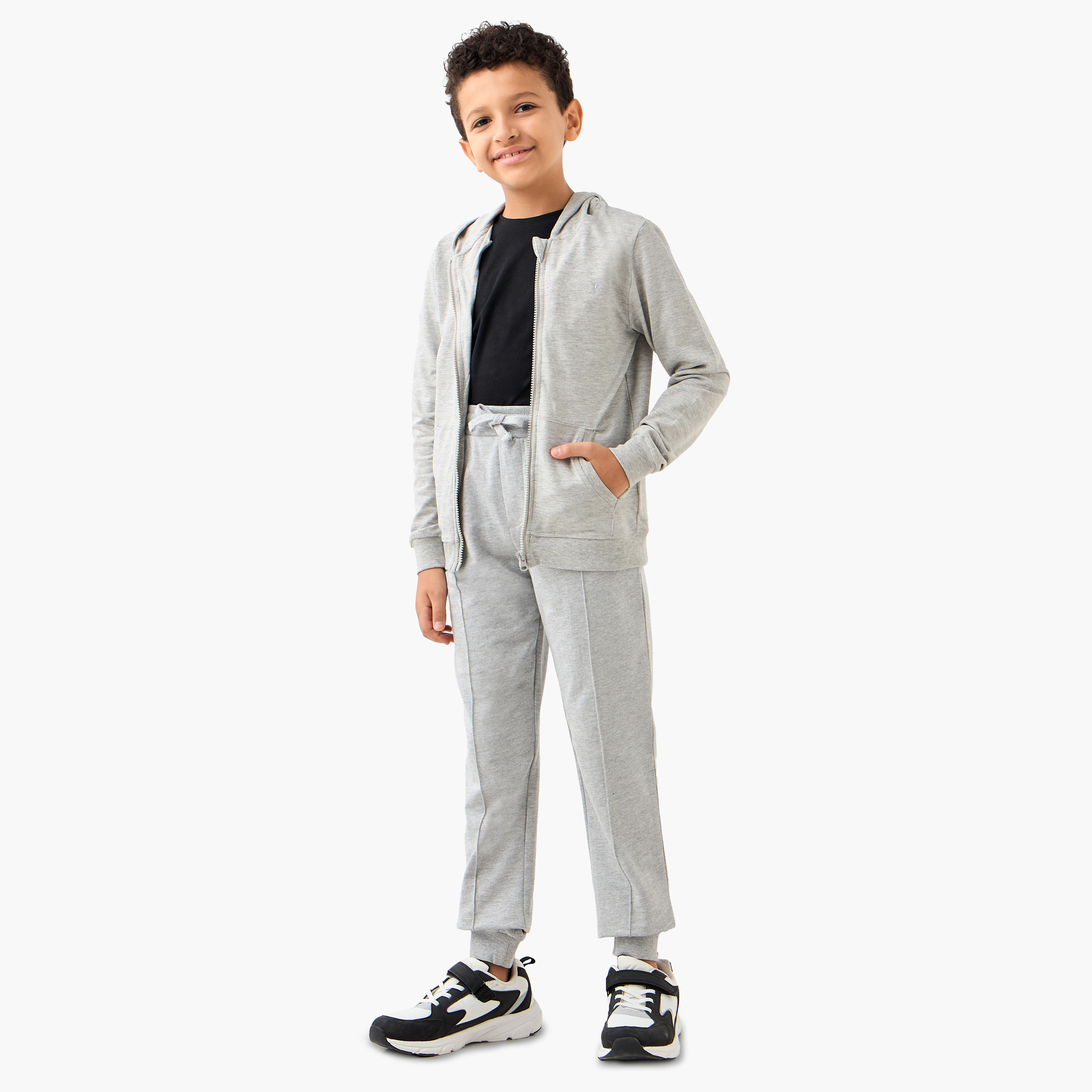 بنطلون رياضي سادة بخصر مطاطي وجيوب من جونيورز-boys-clothing-bottoms-joggersandtrackpants-image-4