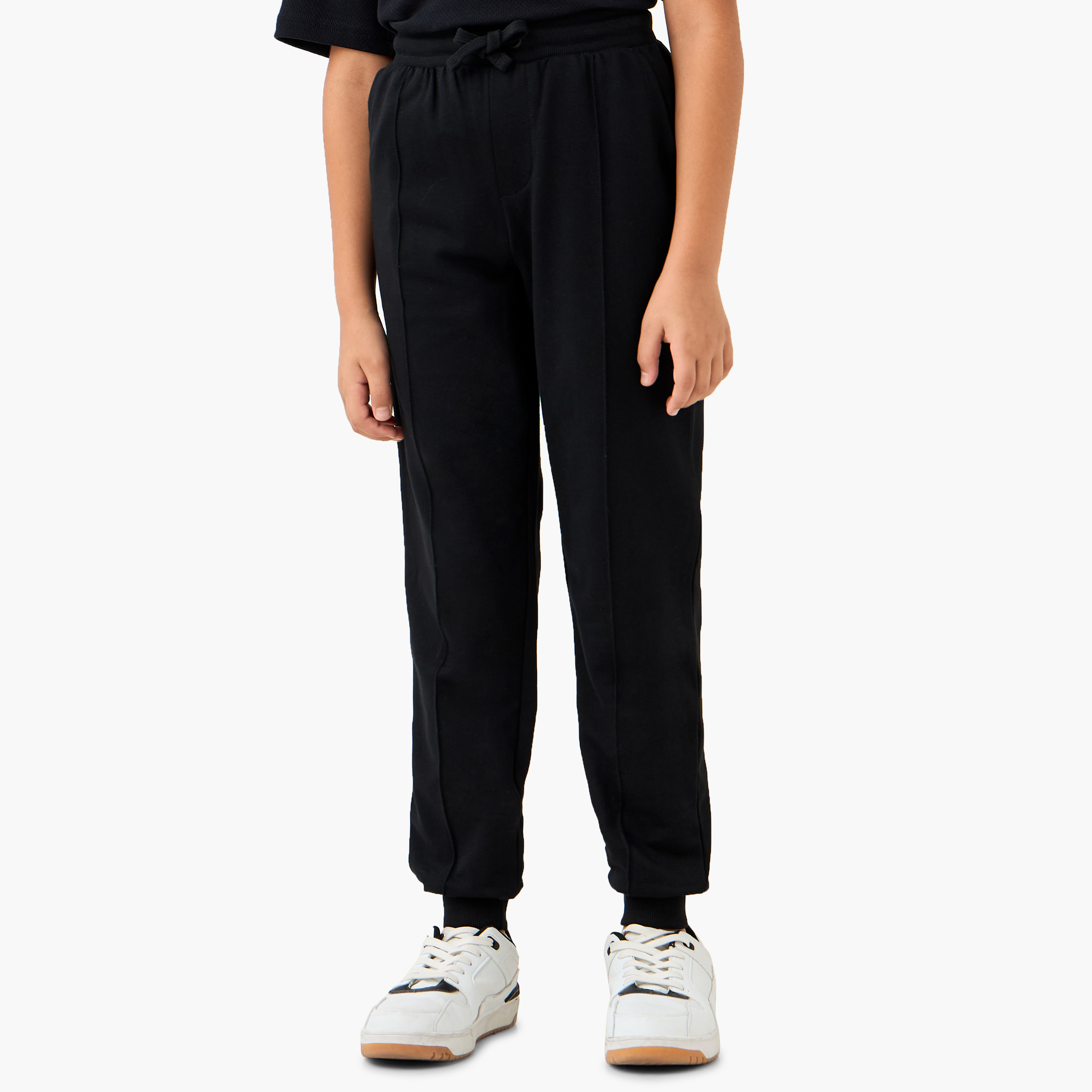 بنطلون رياضي سادة بخصر مطاطي وجيوب من جونيورز-boys-clothing-bottoms-joggersandtrackpants-image-5