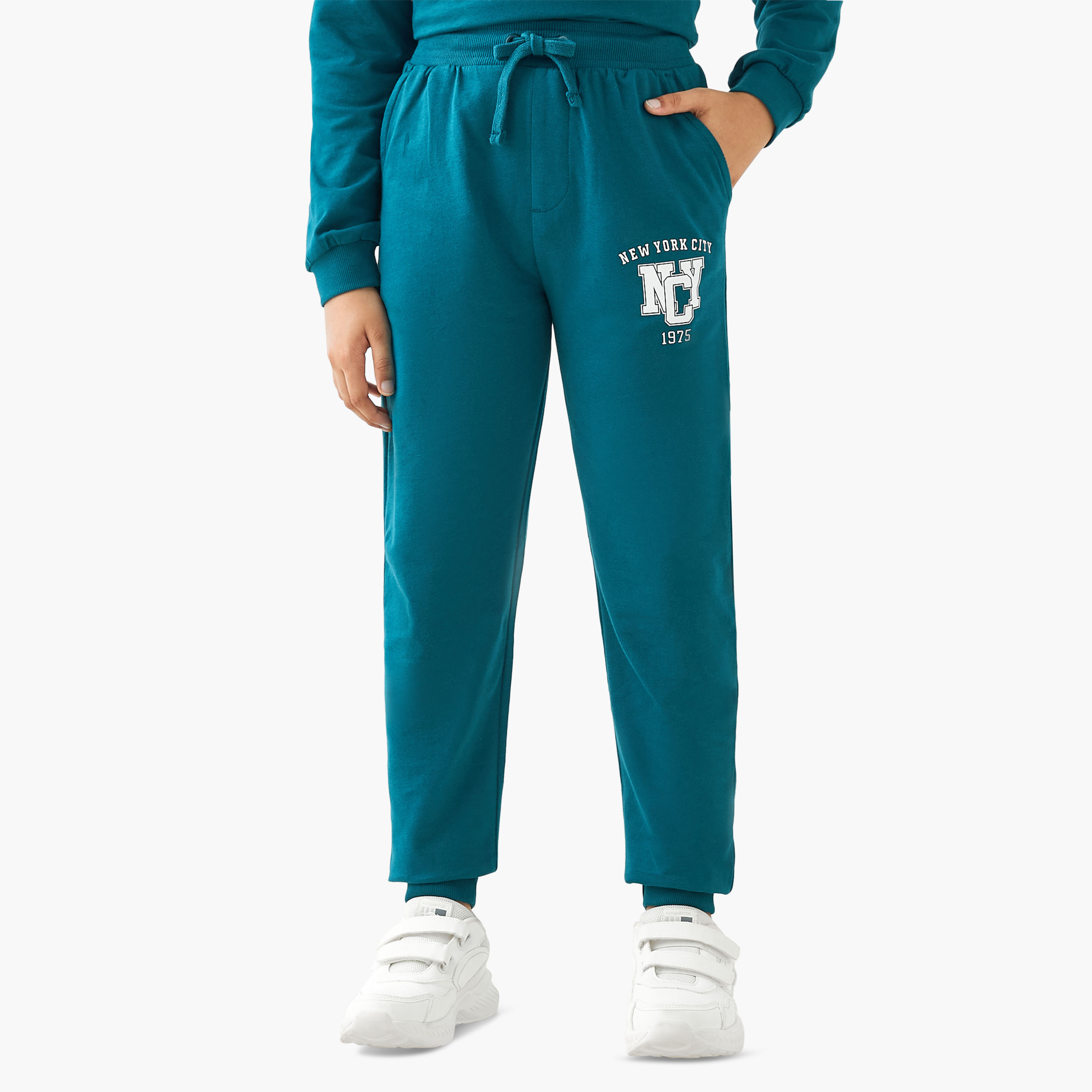 Juniors New York City Print Joggers with Drawstring Closure and Pockets-boys-clothing-bottoms-joggersandtrackpants-image-1