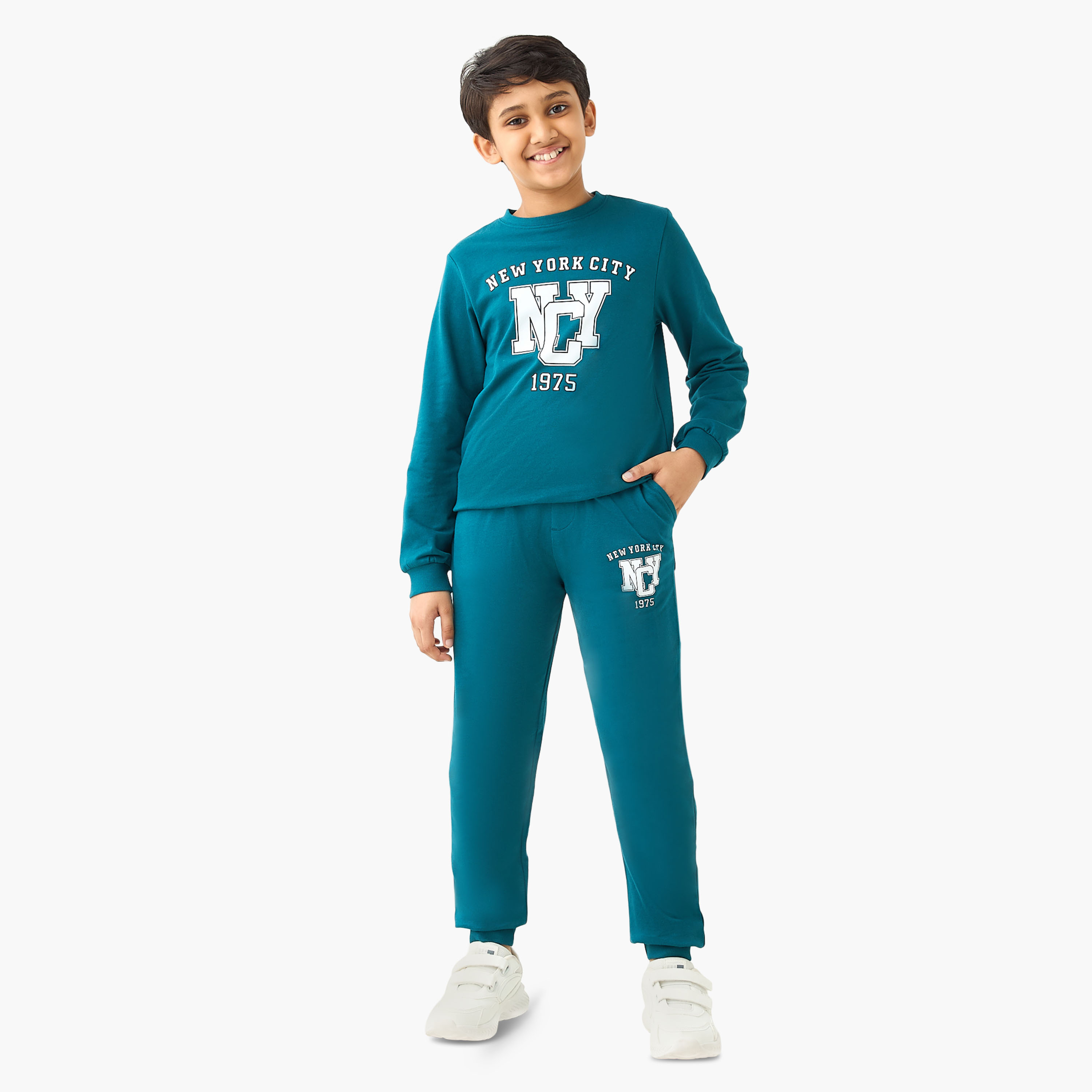Juniors New York City Print Joggers with Drawstring Closure and Pockets-boys-clothing-bottoms-joggersandtrackpants-image-2