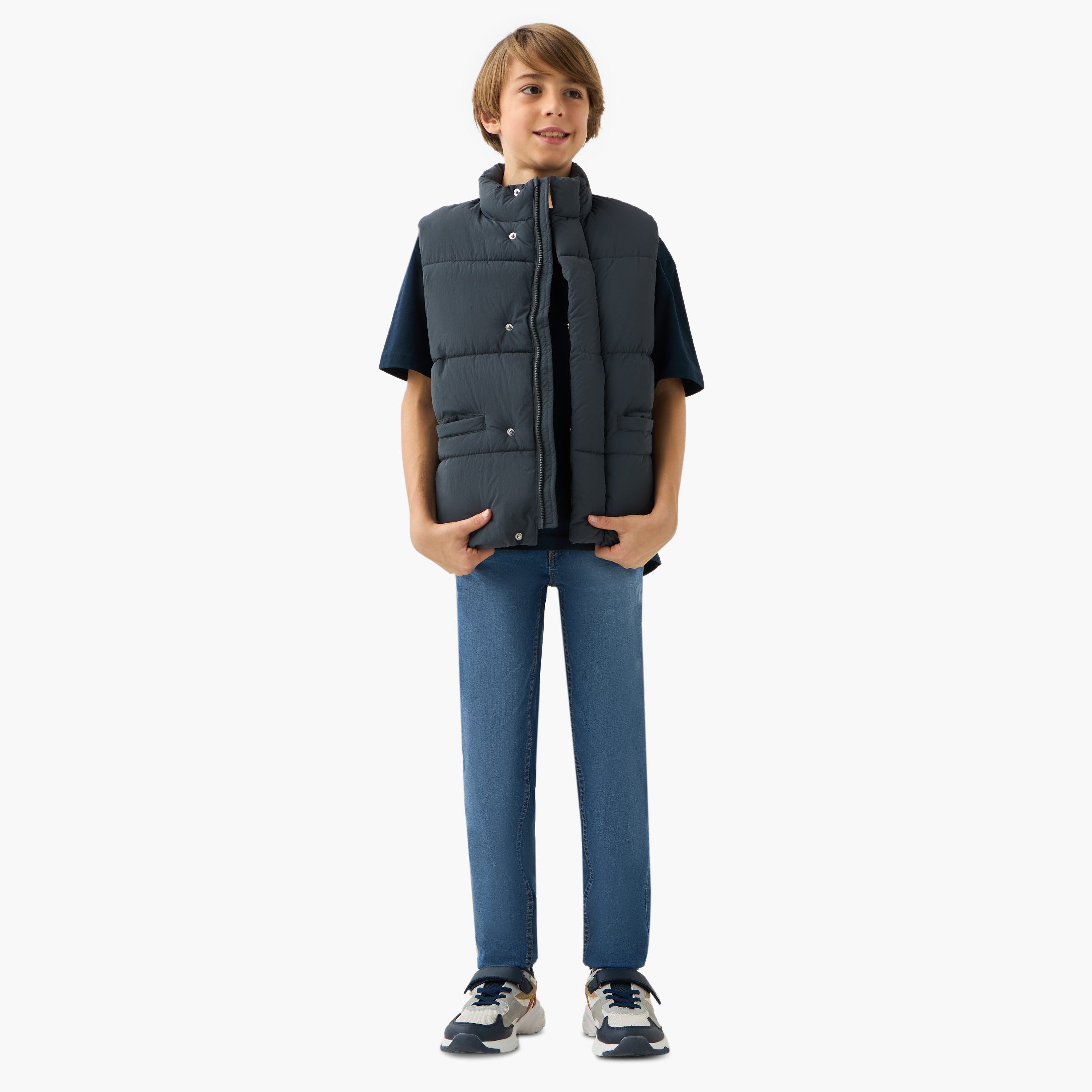 Juniors Quilted Zip Through Gilet-boys-clothing-jacketsandcoats-image-2