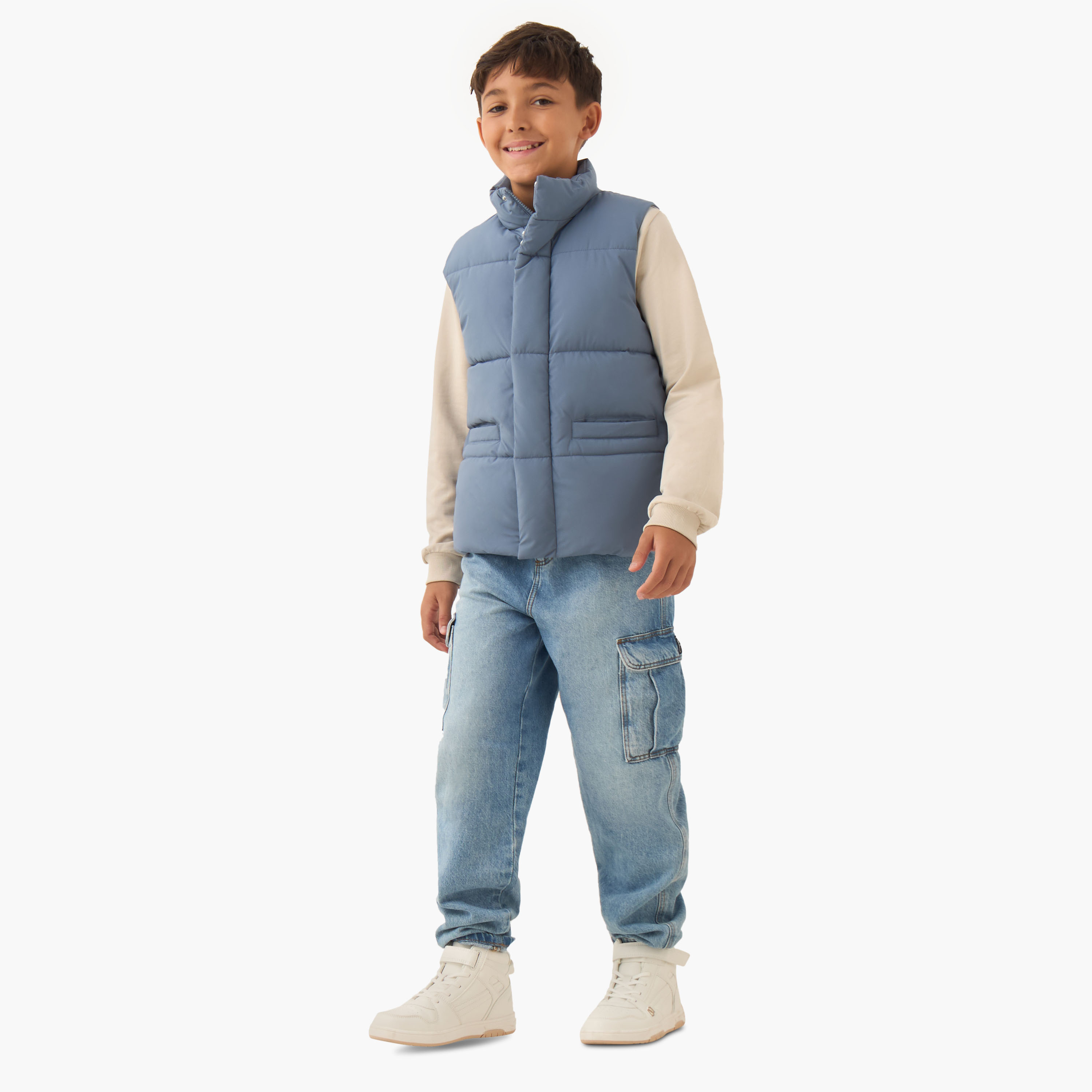 Juniors Quilted Zip Through Gilet-boys-clothing-jacketsandcoats-image-2
