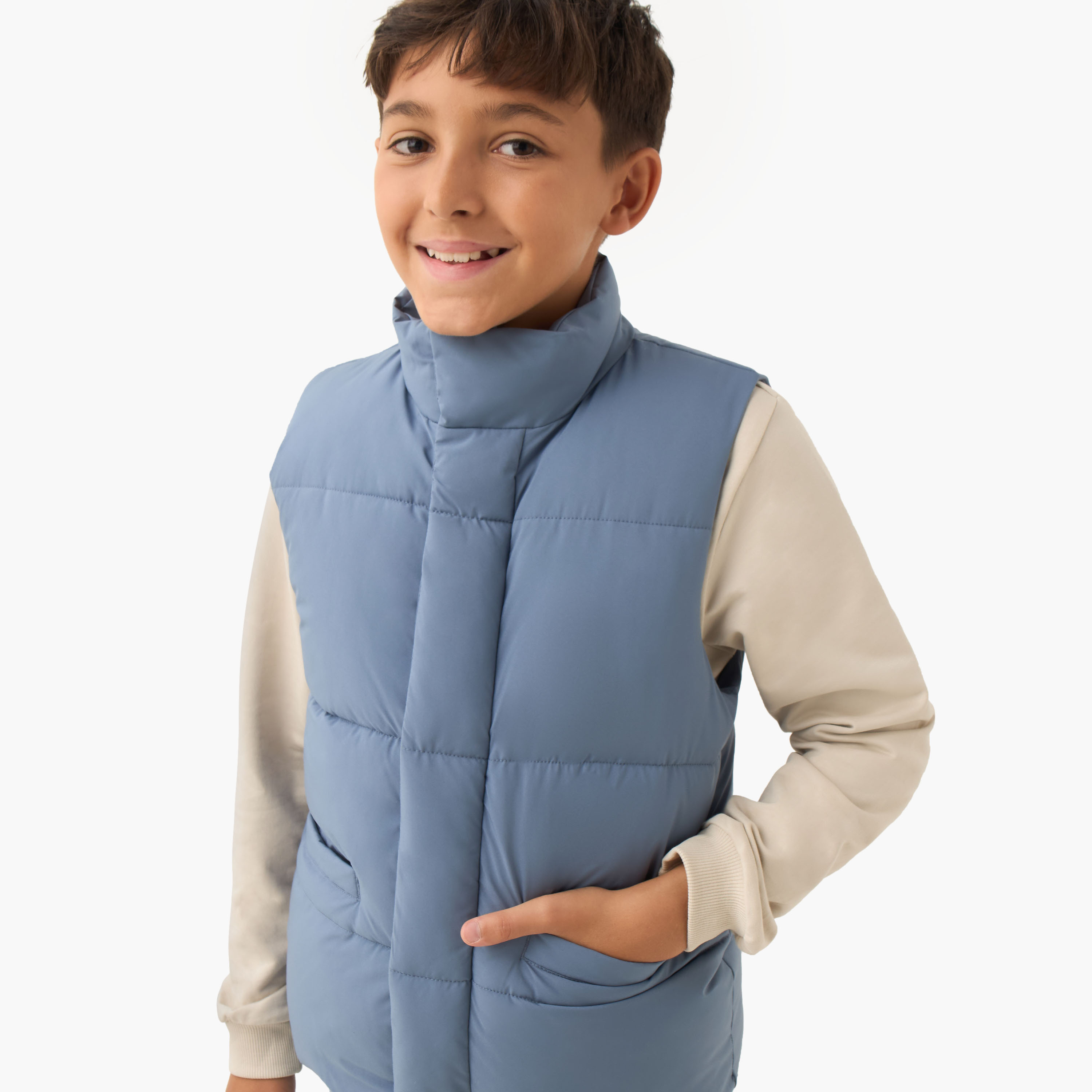 Juniors Quilted Zip Through Gilet-boys-clothing-jacketsandcoats-image-4