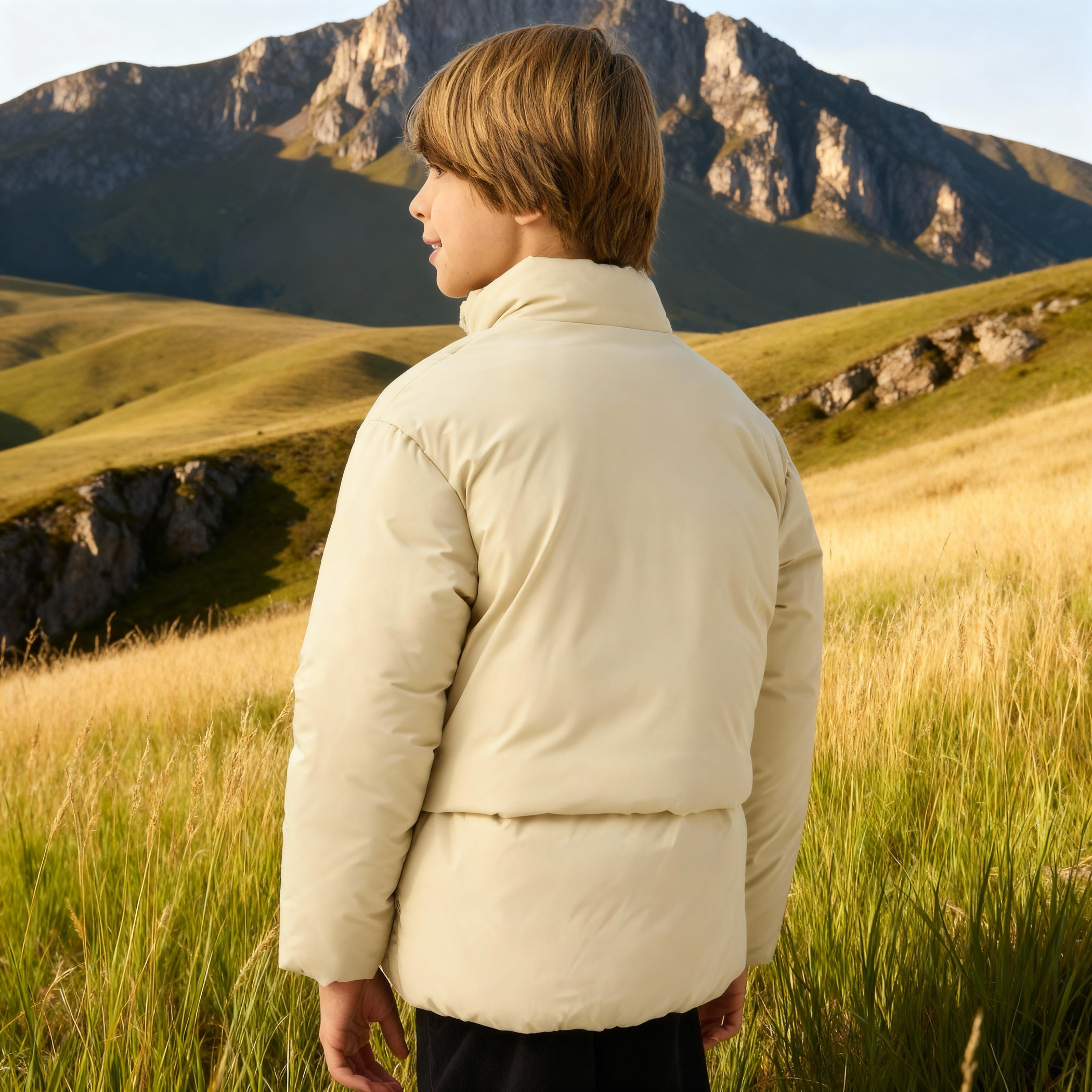 Juniors Solid Puffer Jacket with Zip Closure and Long Sleeves-boys-clothing-jacketsandcoats-image-3