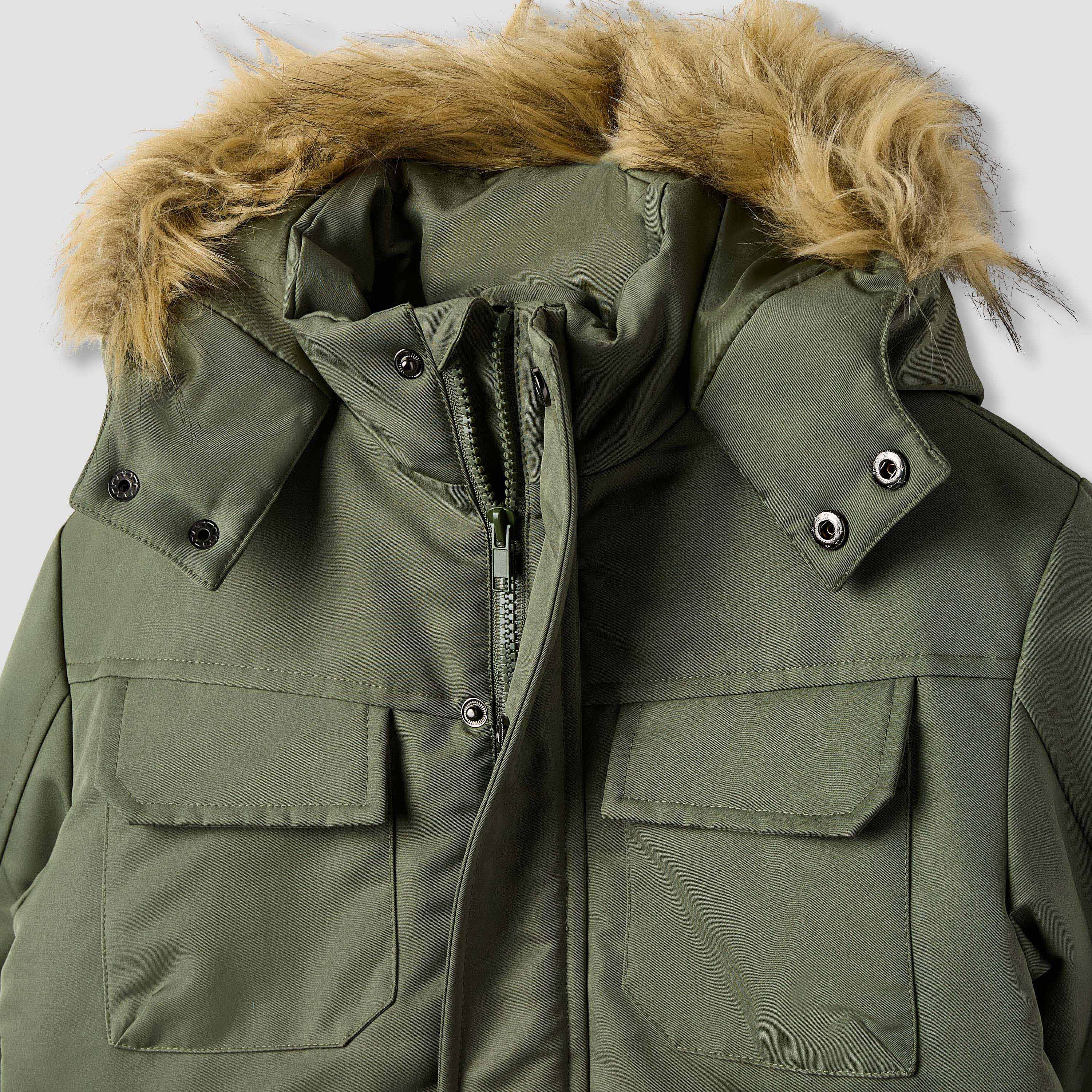 جاكيت سادة بقبعة وأكمام طويلة من جونيورز-boys-clothing-jacketsandcoats-image-3